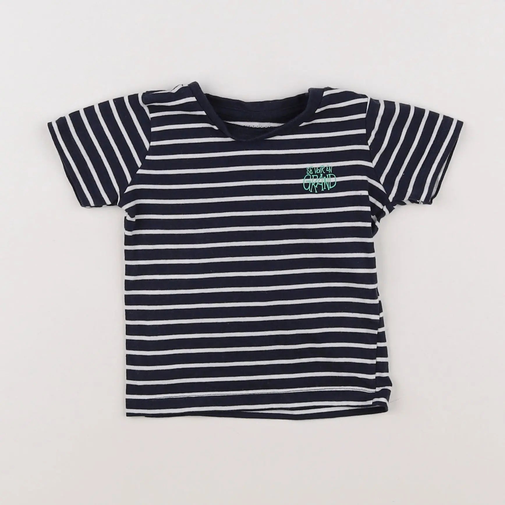 Vertbaudet - tee-shirt bleu - 6 mois