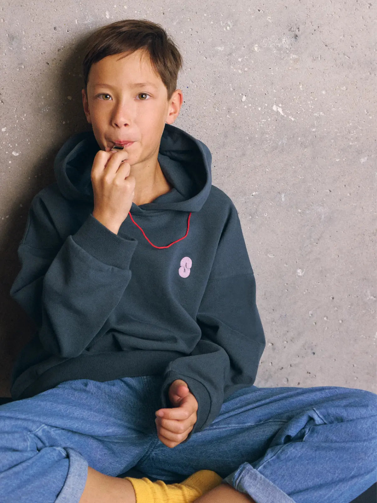 Le Sweat Capuche Ardoise