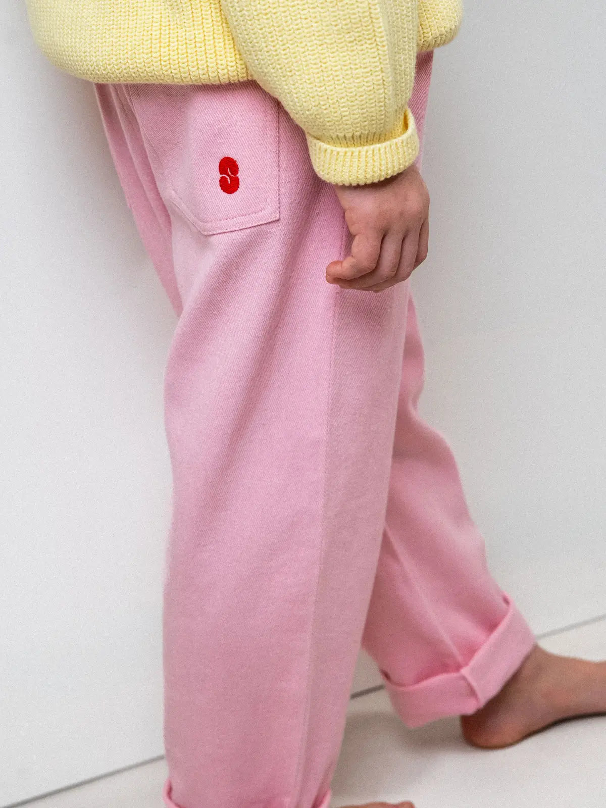 Le Pantalon en toile Rose malabar