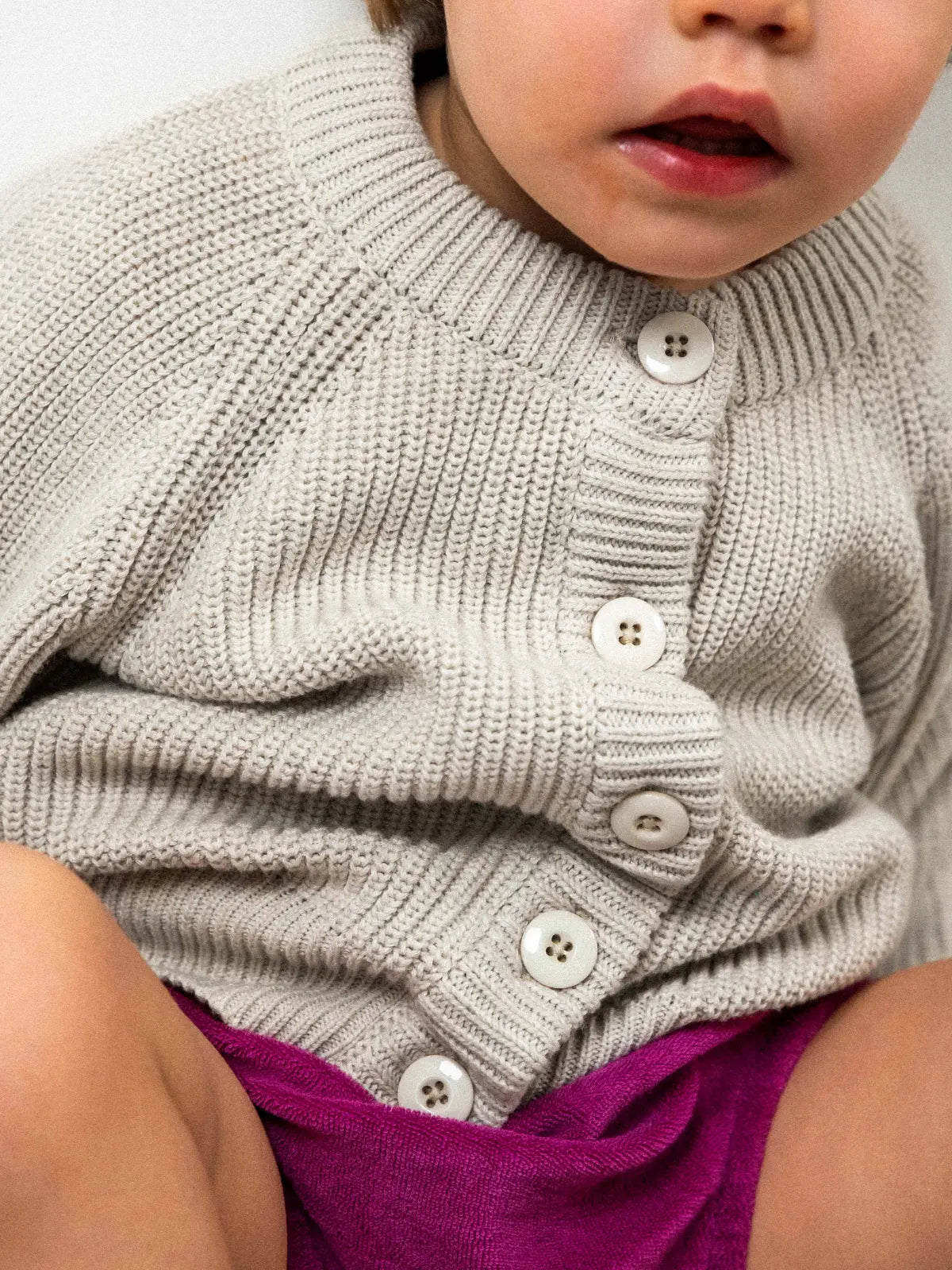 Le Gilet 100% coton bio Beige galet