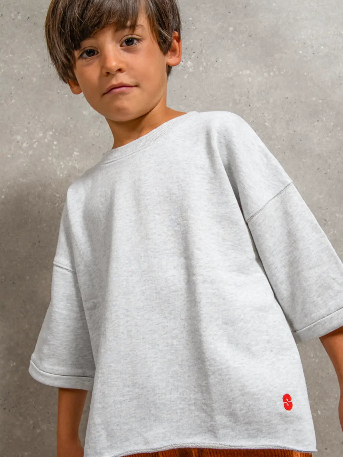 Le Tee-shirt sweat Gris chiné
