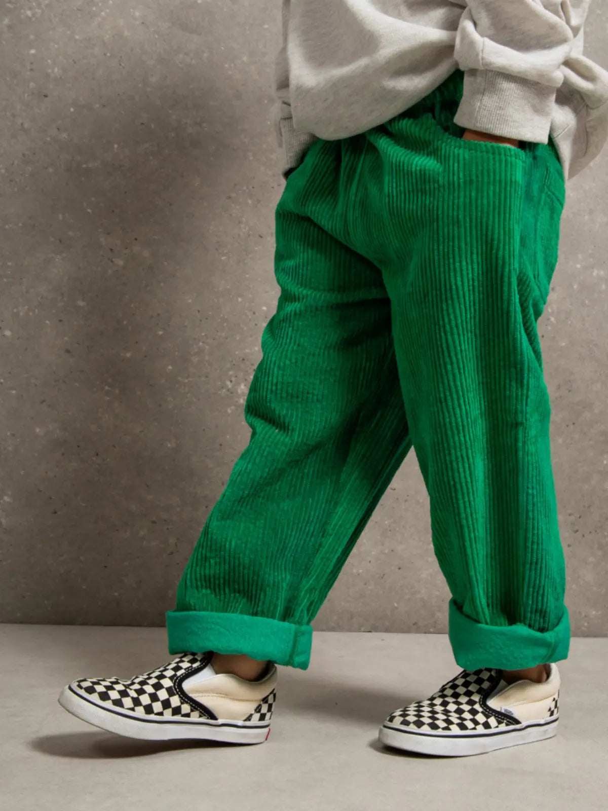 Le pantalon velours Vert gazon