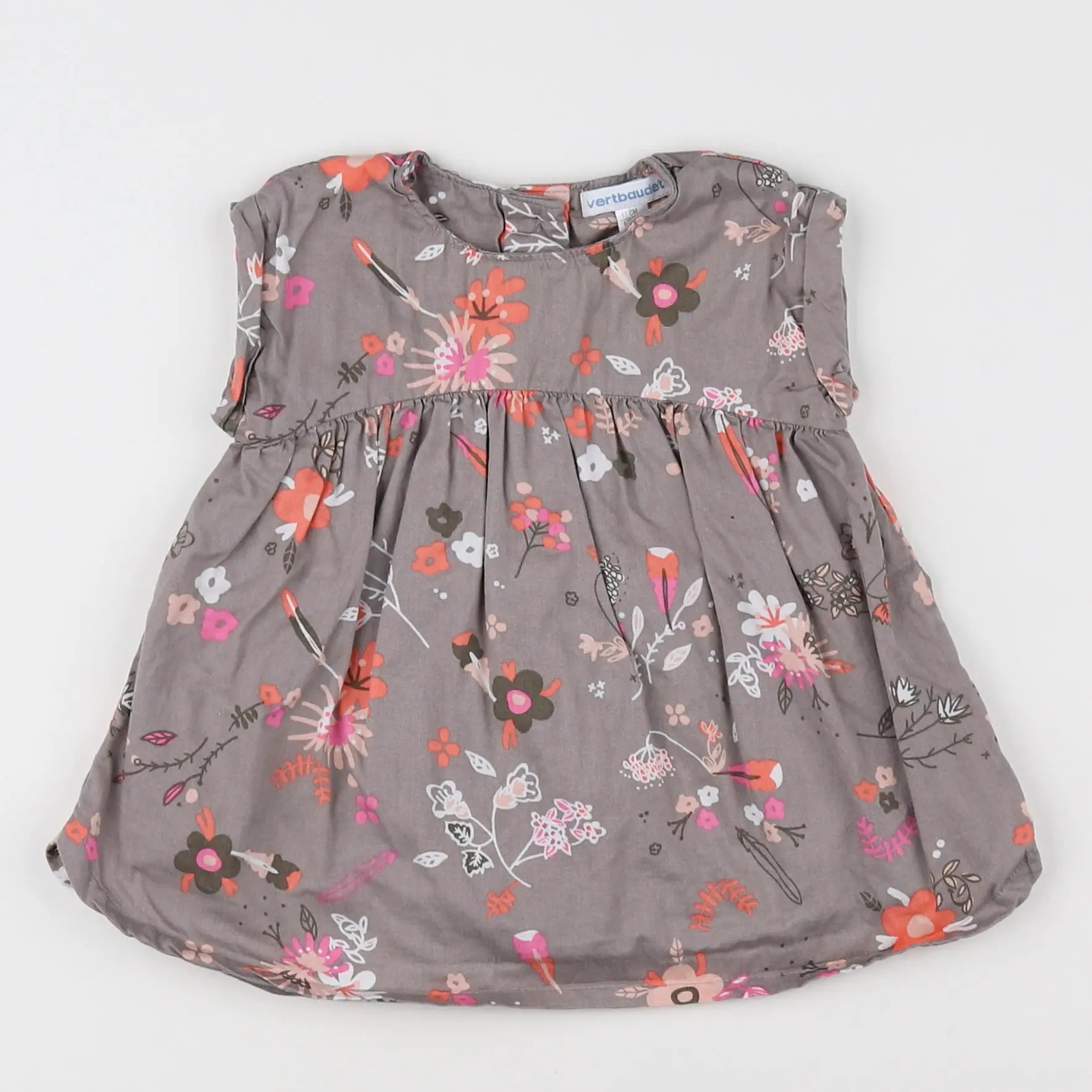 Vertbaudet - robe gris - 6 mois