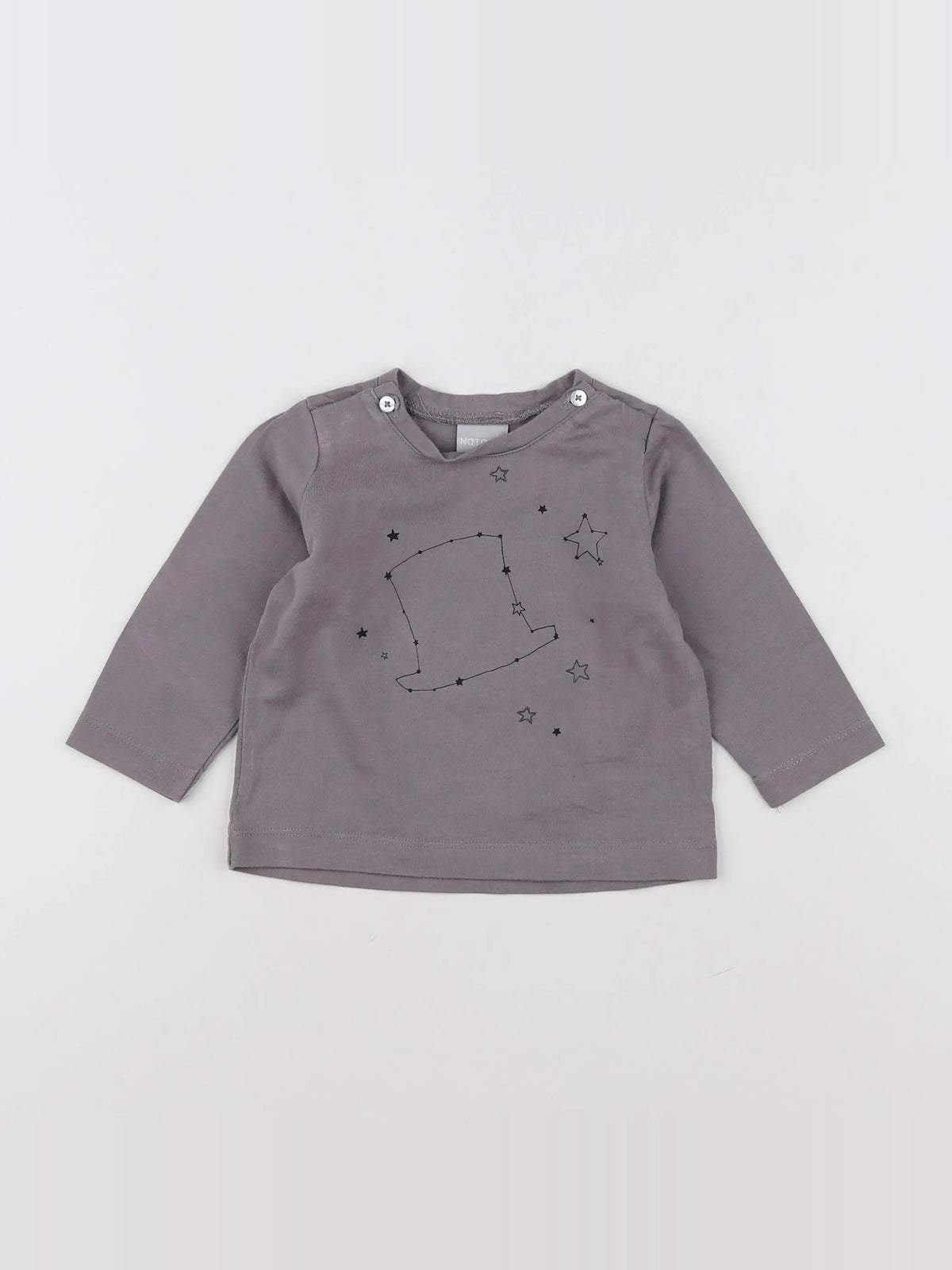 Natalys - tee-shirt gris - 6 mois