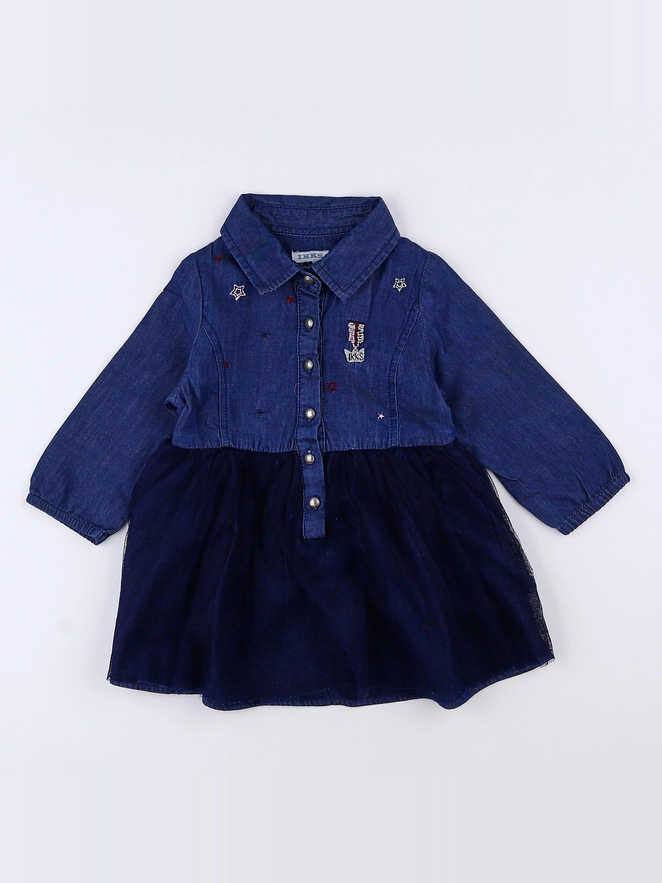 IKKS - robe bleu - 12 mois