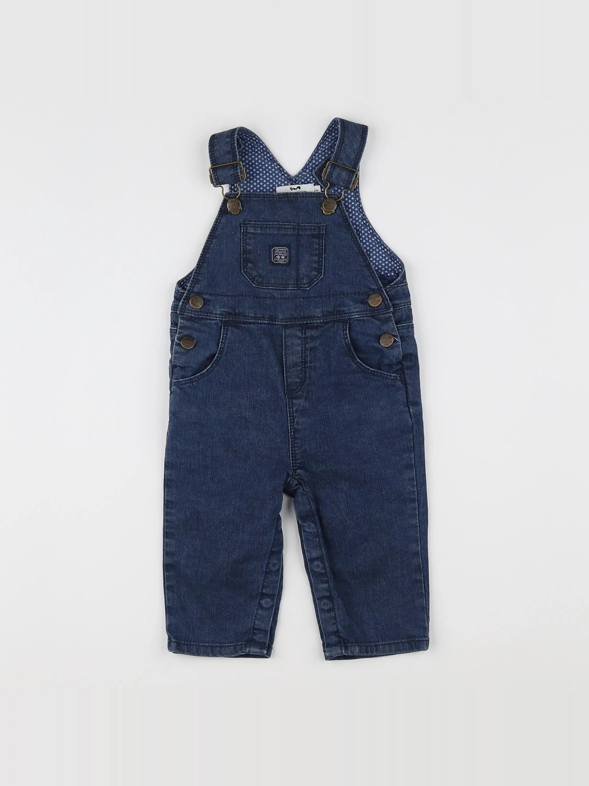 Cyrillus - salopette bleu - 12 mois