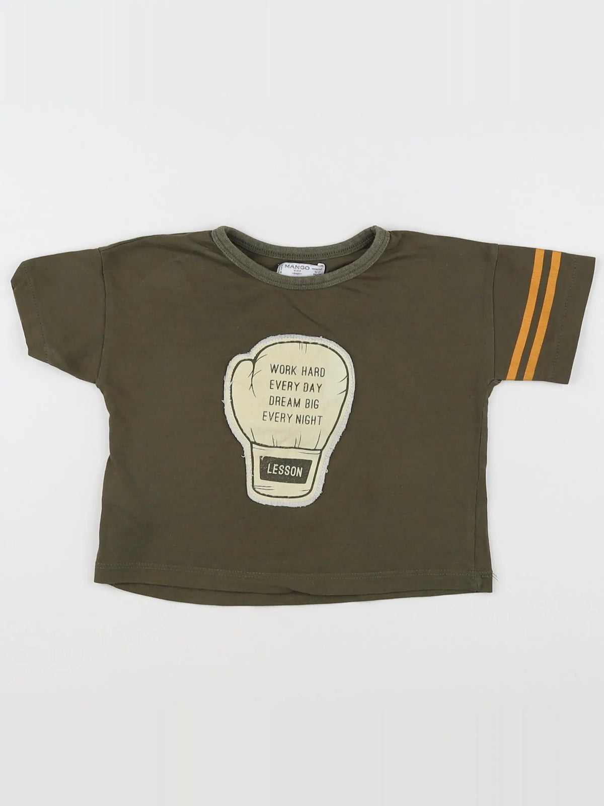 Mango - tee-shirt vert - 9/12 mois