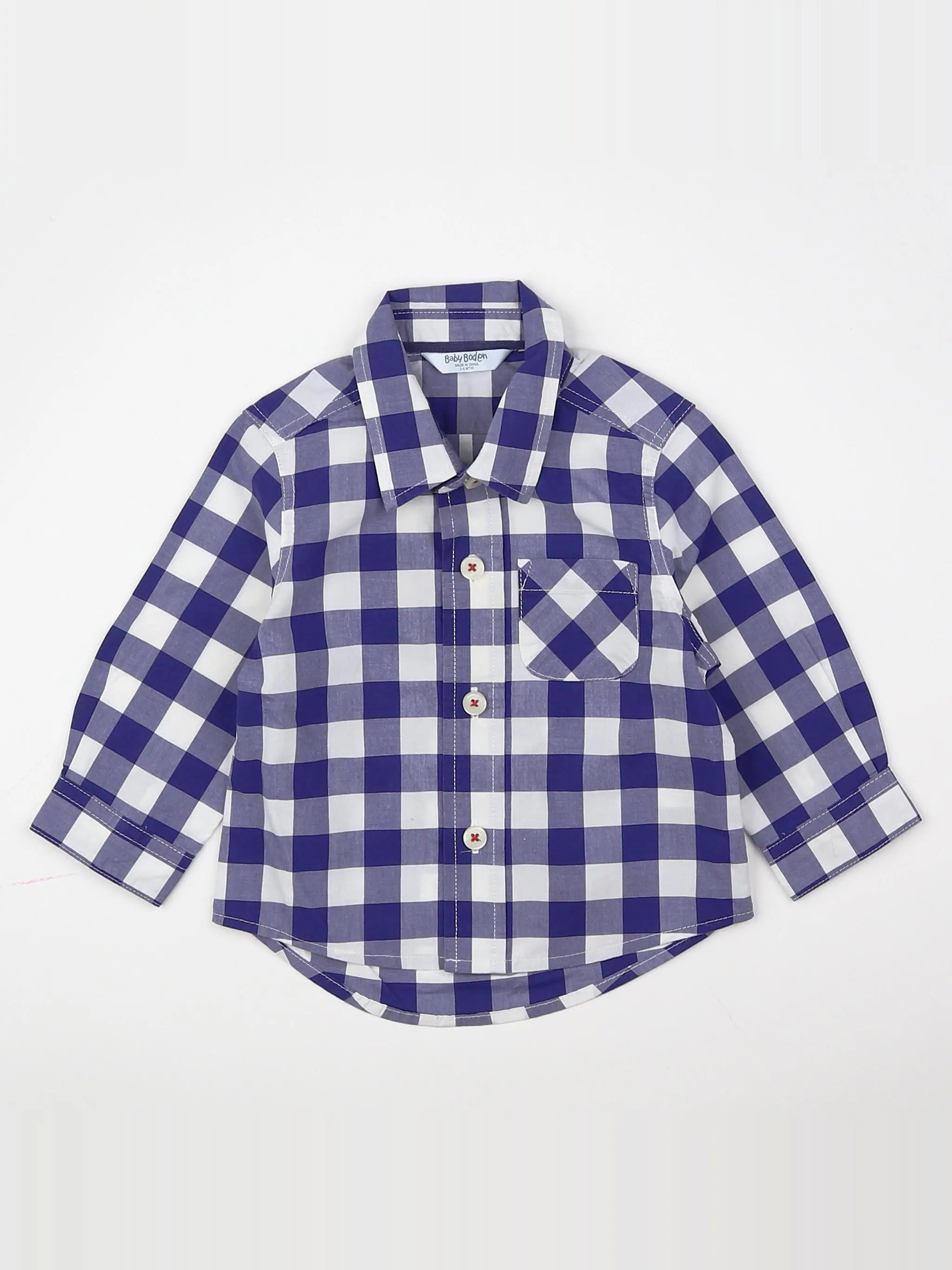Baby Boden - chemise blanc - 3/6 mois