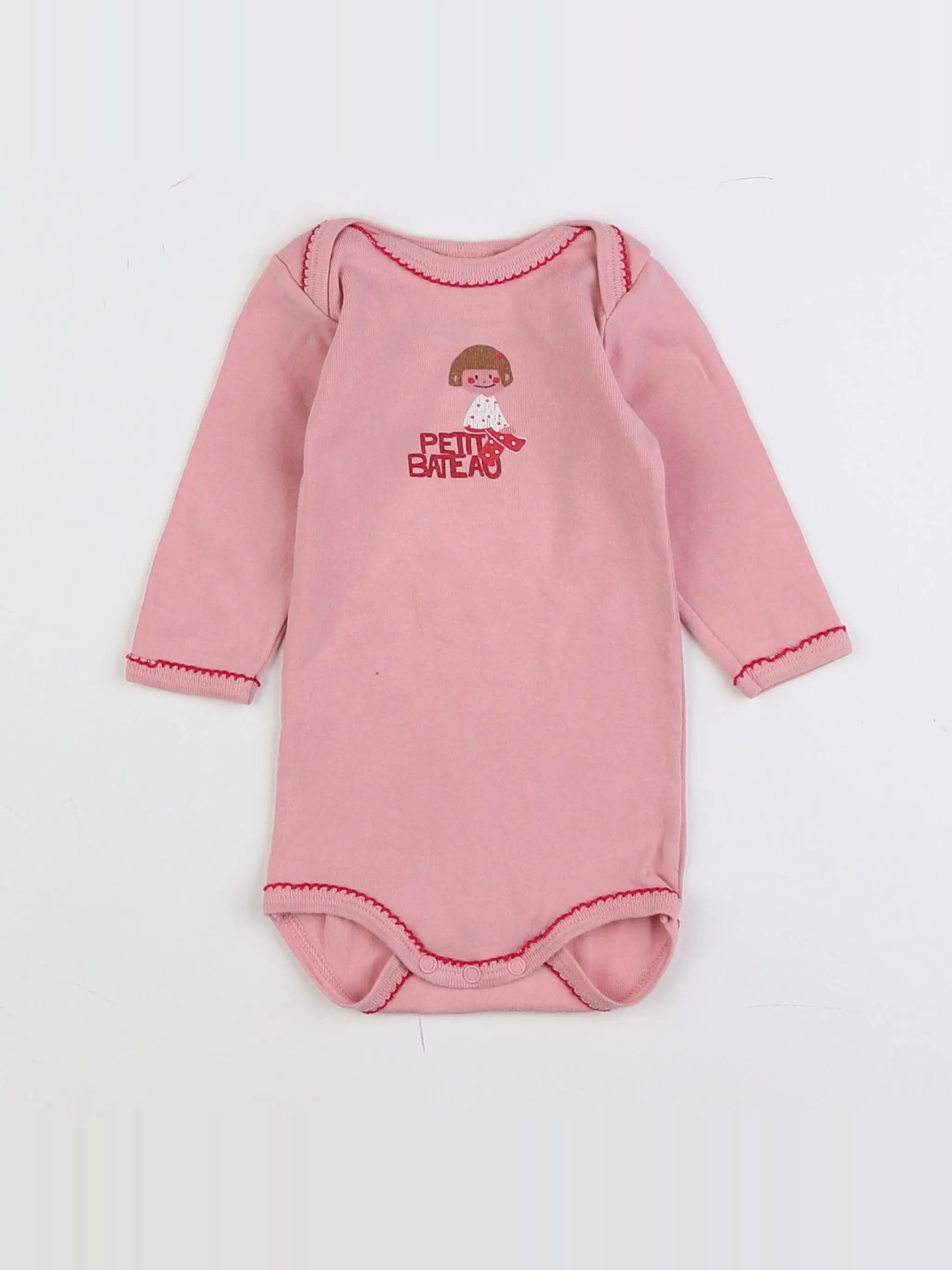 Petit Bateau - body rose - 3 mois