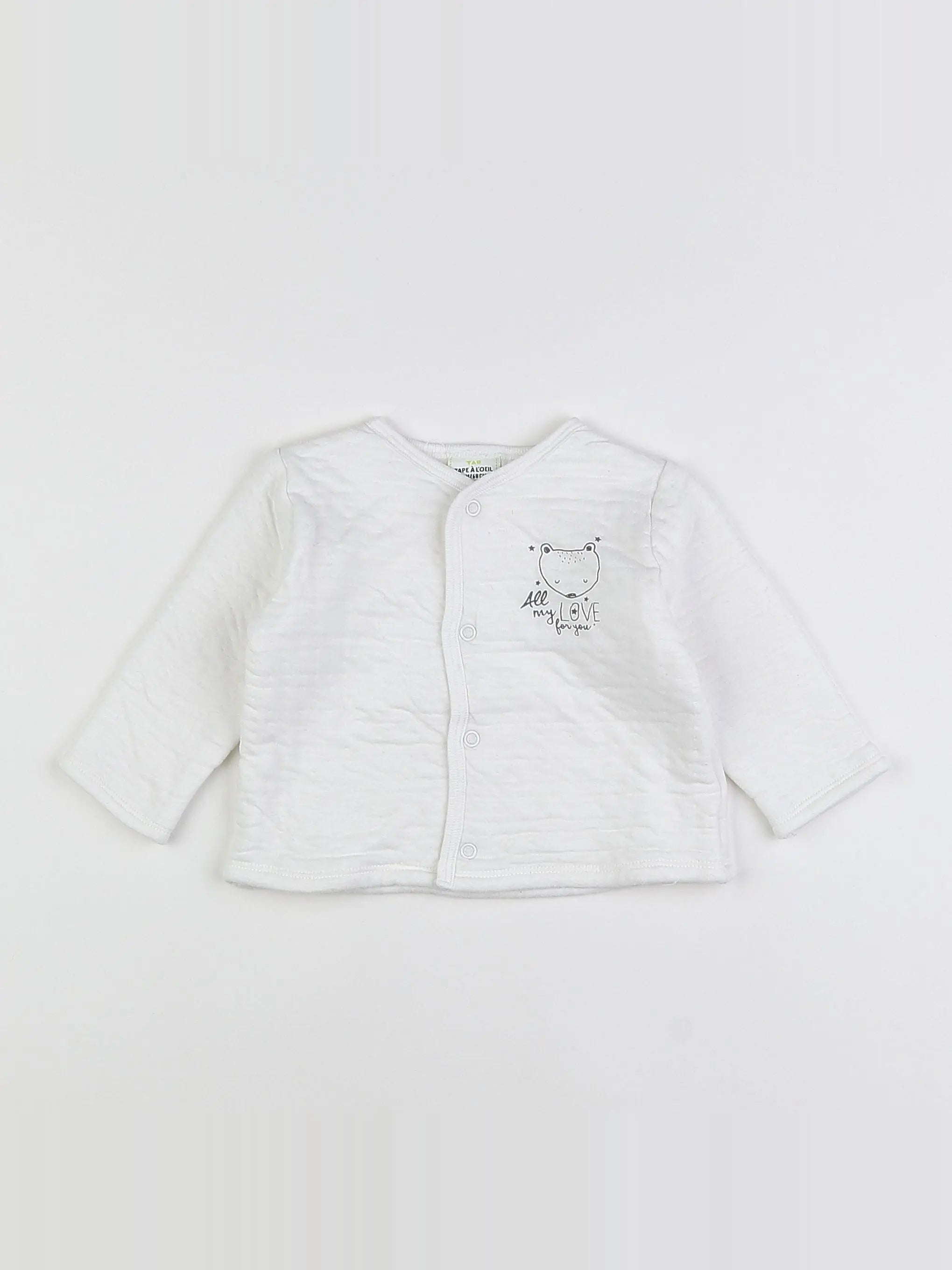 Tape à l'oeil - sweat blanc - 6 mois