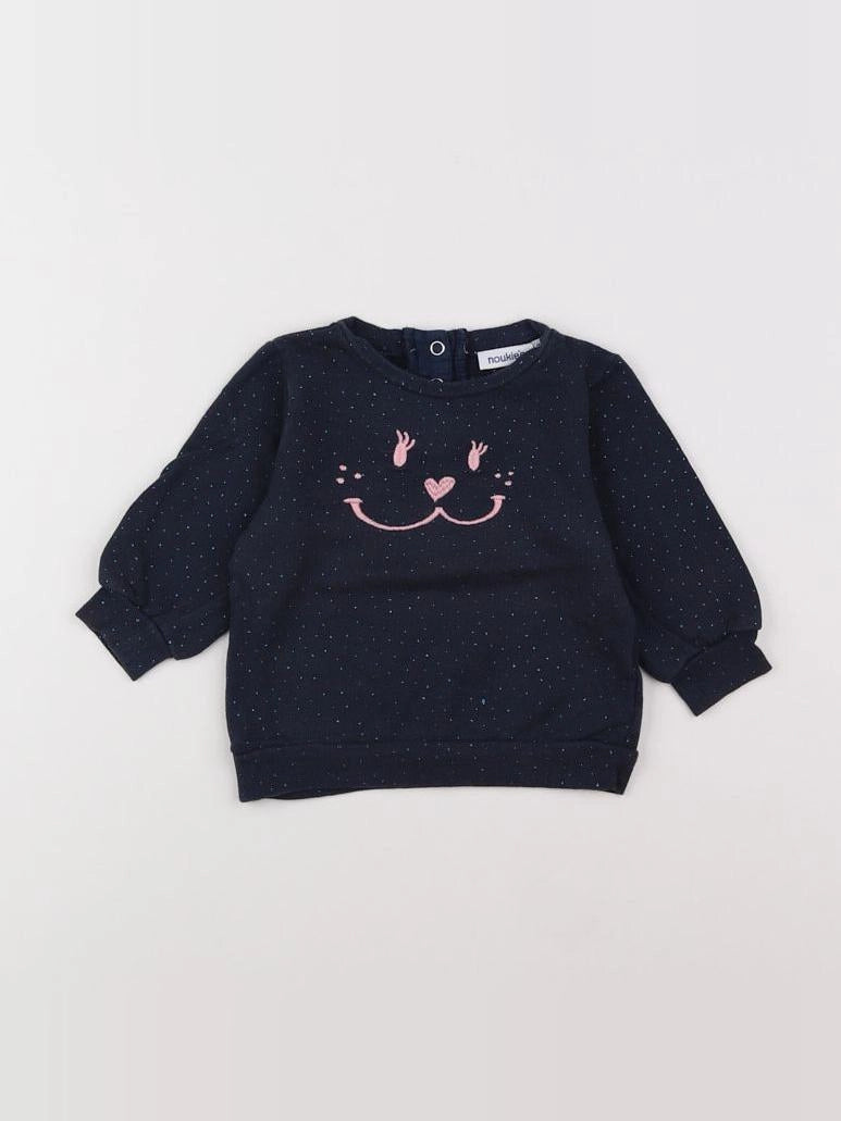 Noukie's - sweat bleu - 9 mois