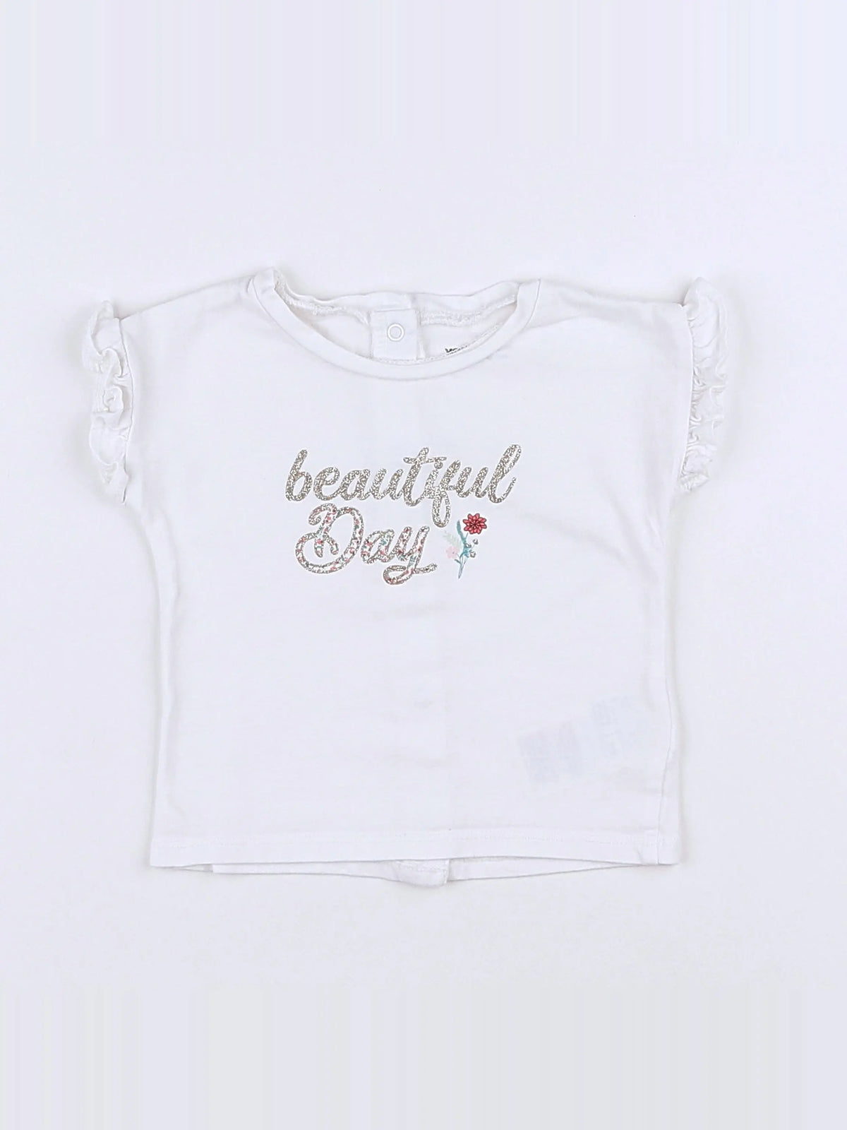 Vertbaudet - tee-shirt blanc - 6 mois