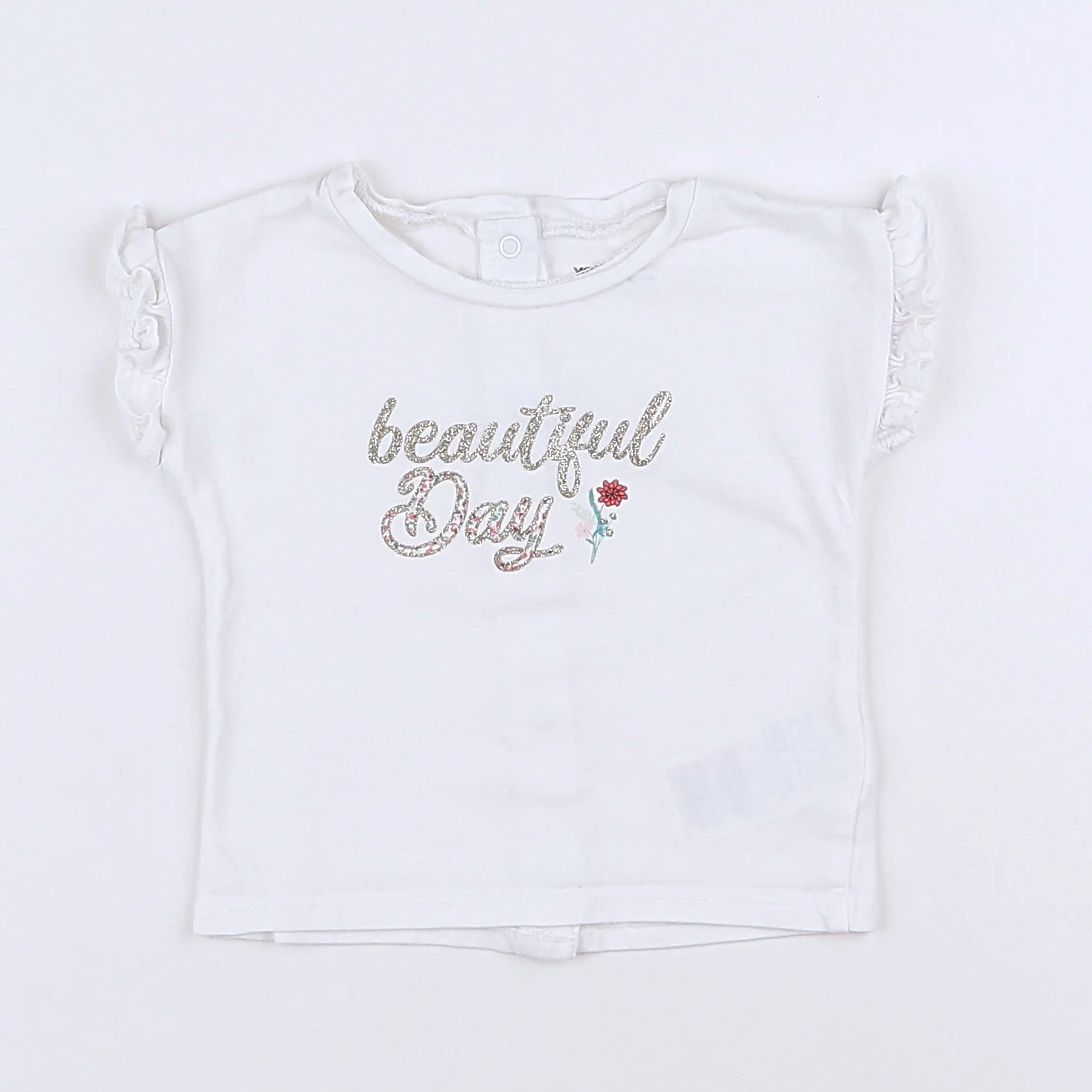 Vertbaudet - tee-shirt blanc - 6 mois