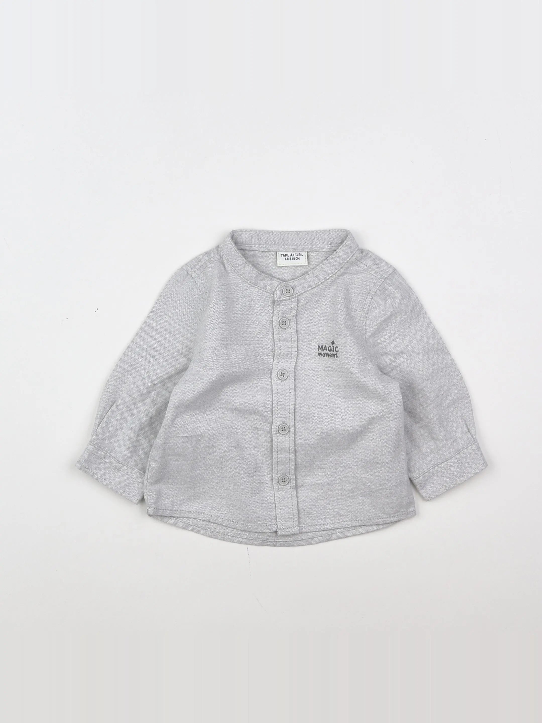 Tape à l'oeil - chemise gris - 6 mois