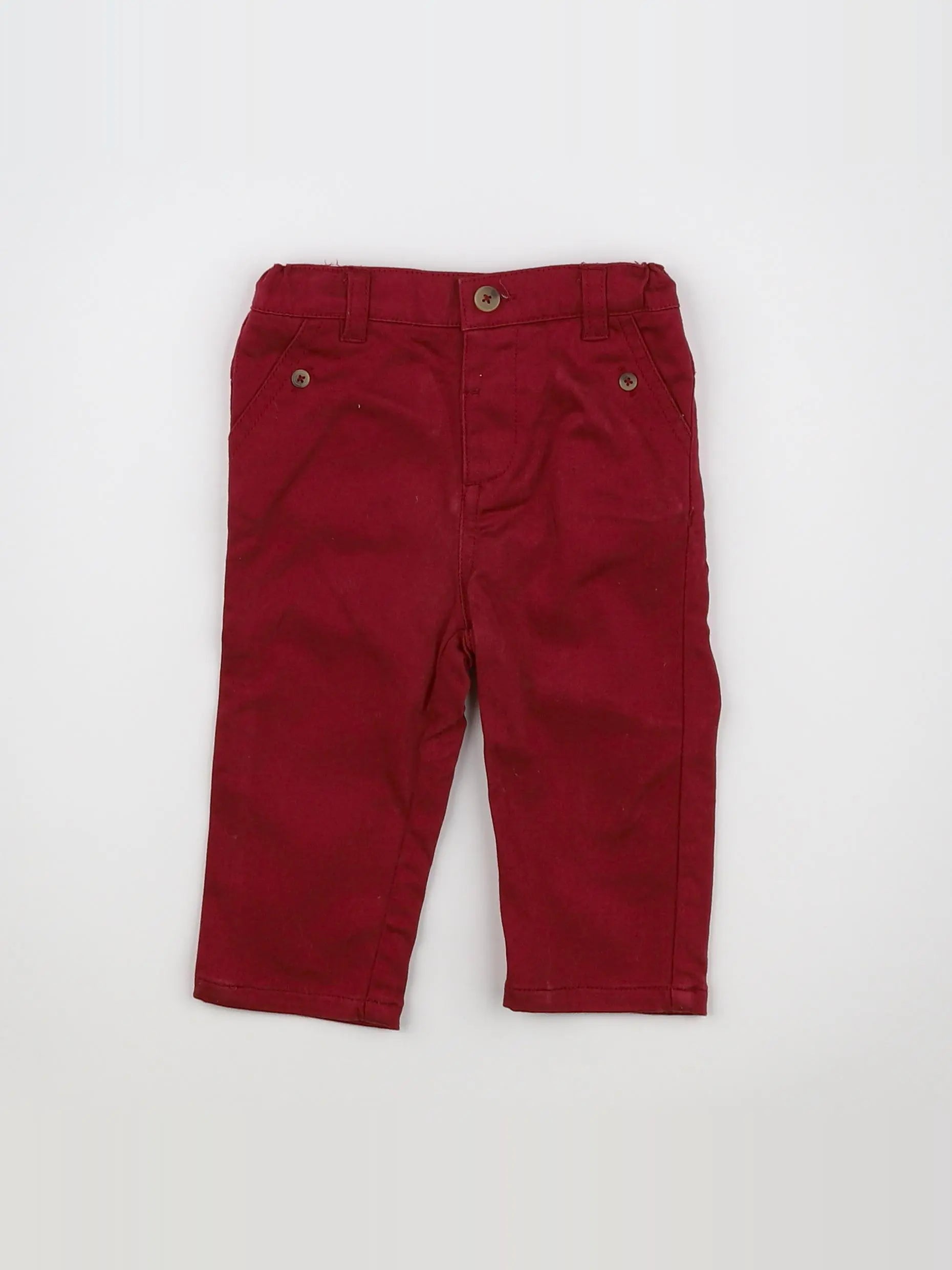Natalys - pantalon rouge - 9 mois