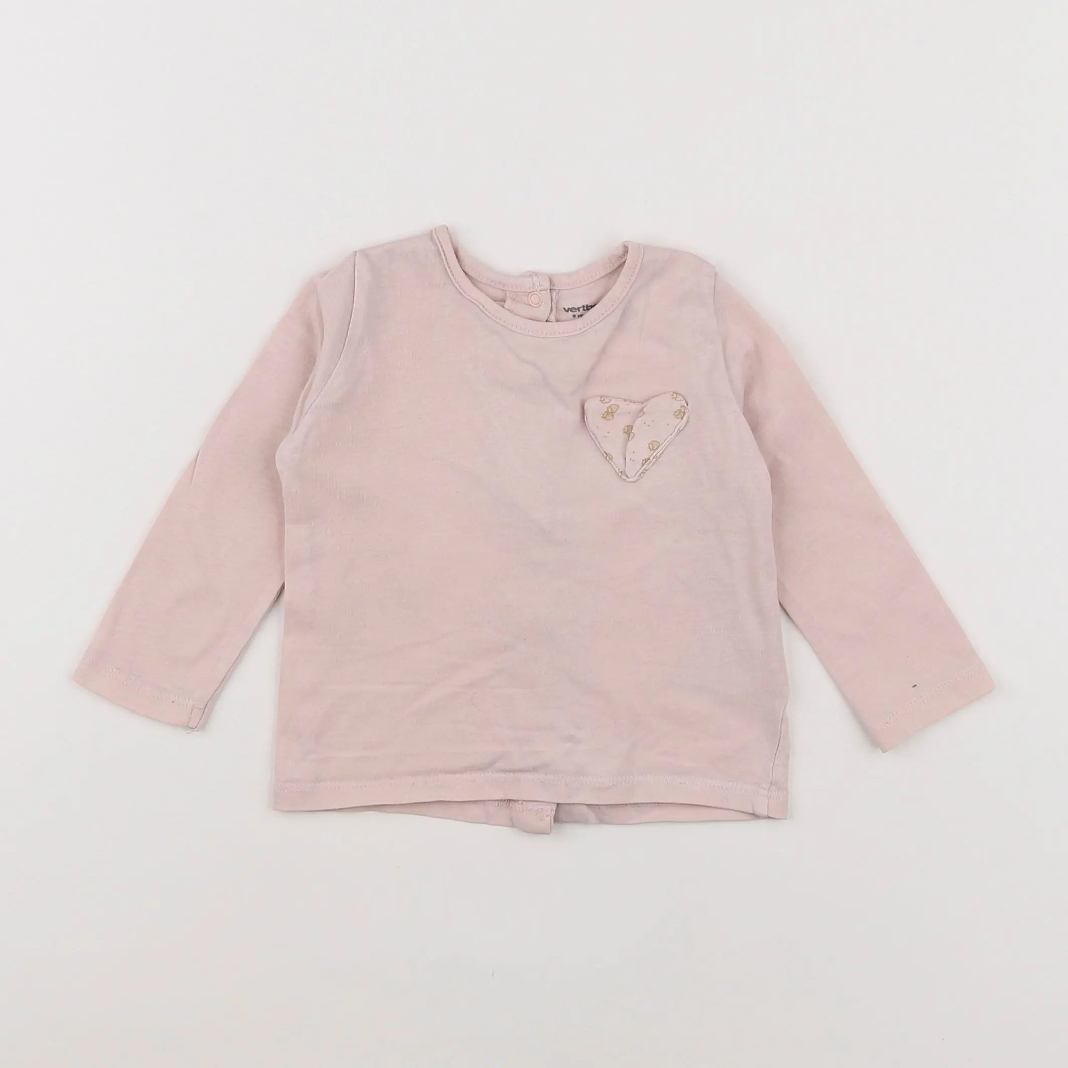 Vertbaudet - tee-shirt rose - 9 mois