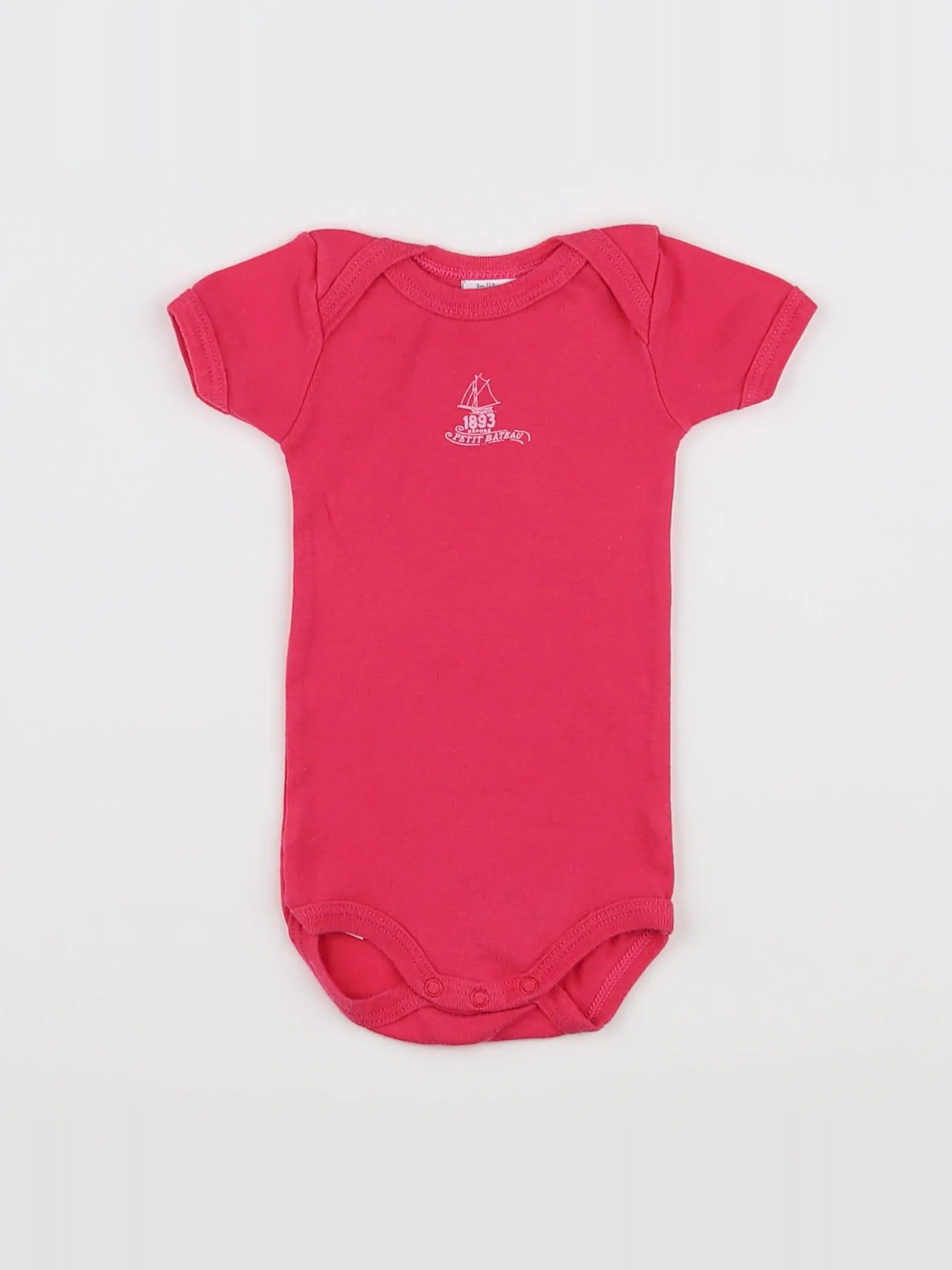 Petit Bateau - body rose - 3 mois