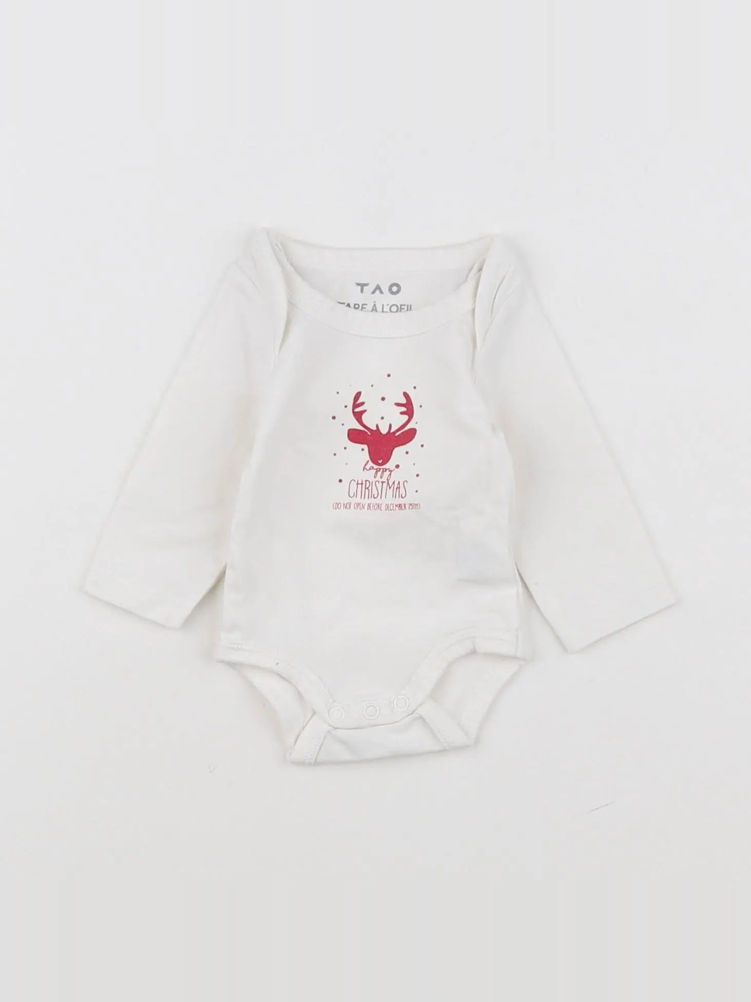 Tape à l'oeil - body blanc, rouge - 0 mois