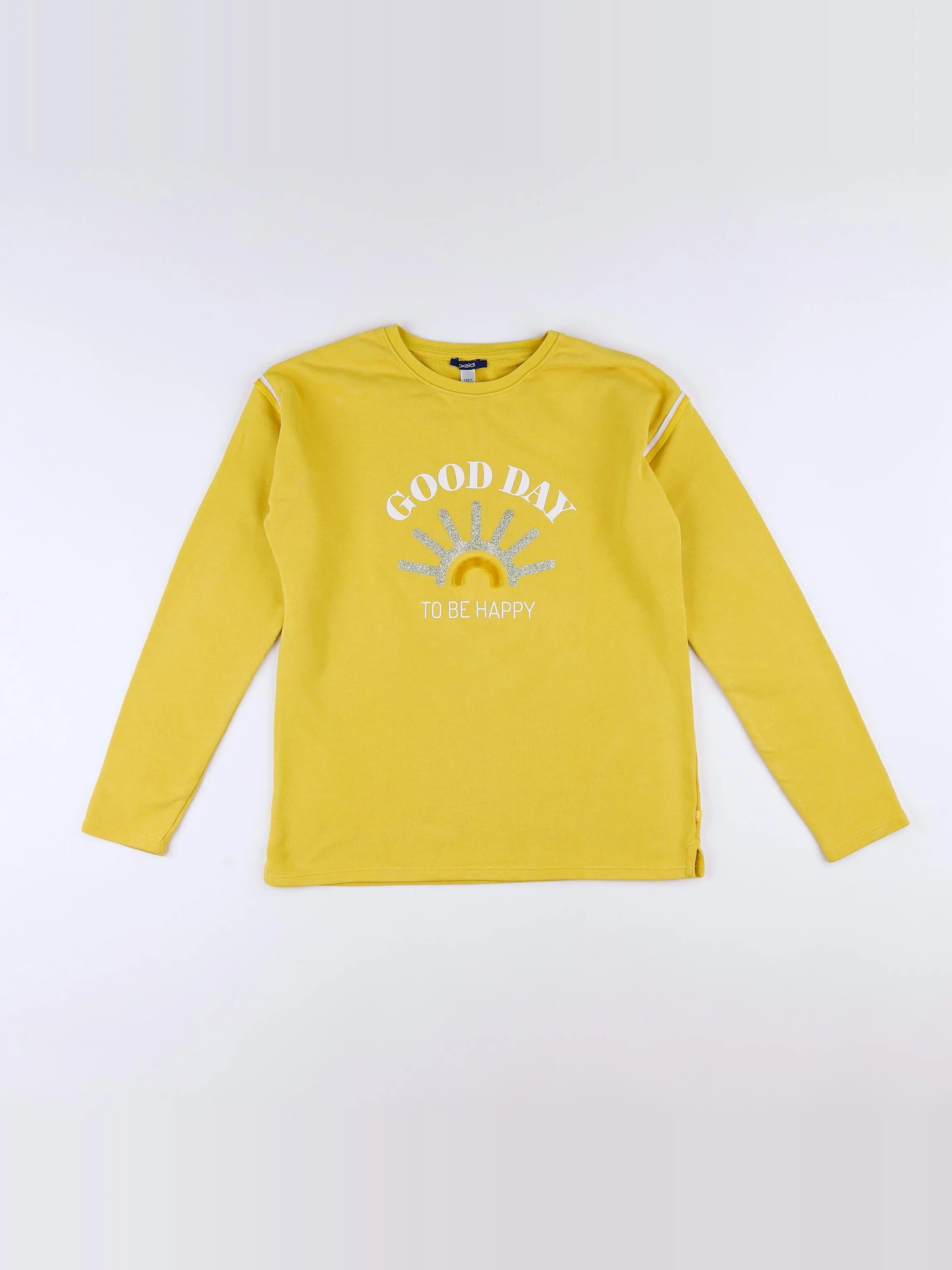 Okaidi - sweat jaune - 14 ans