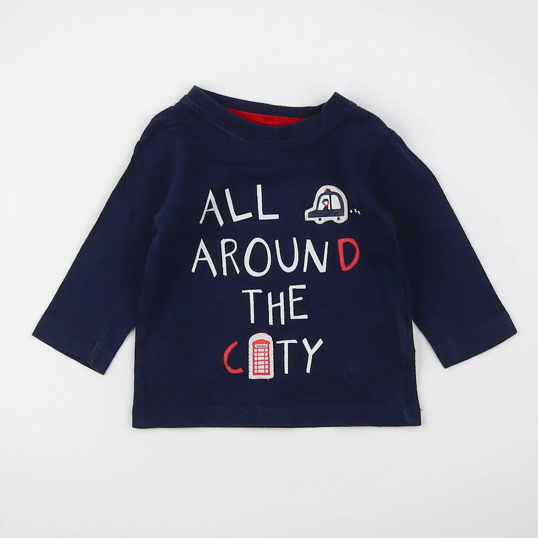 Vertbaudet - tee-shirt bleu - 3 mois