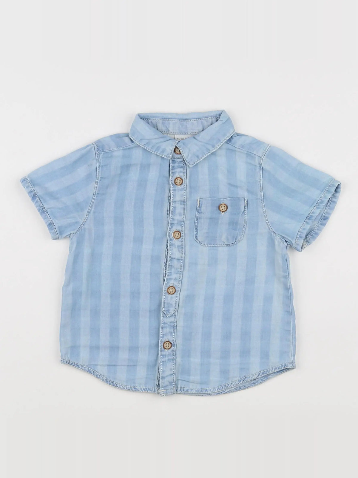 Zara - chemise bleu - 6/9 mois