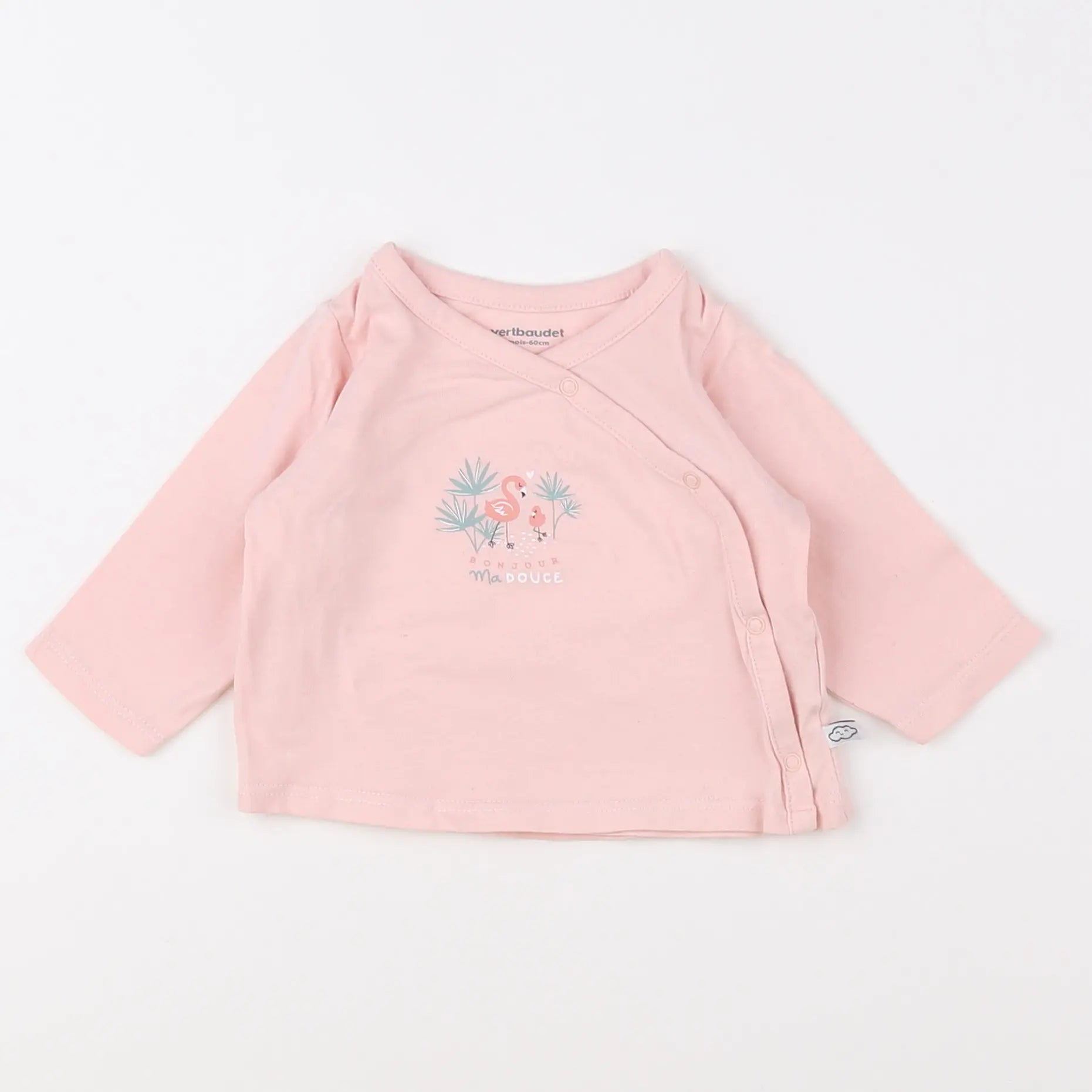 Vertbaudet - tee-shirt rose - 3 mois