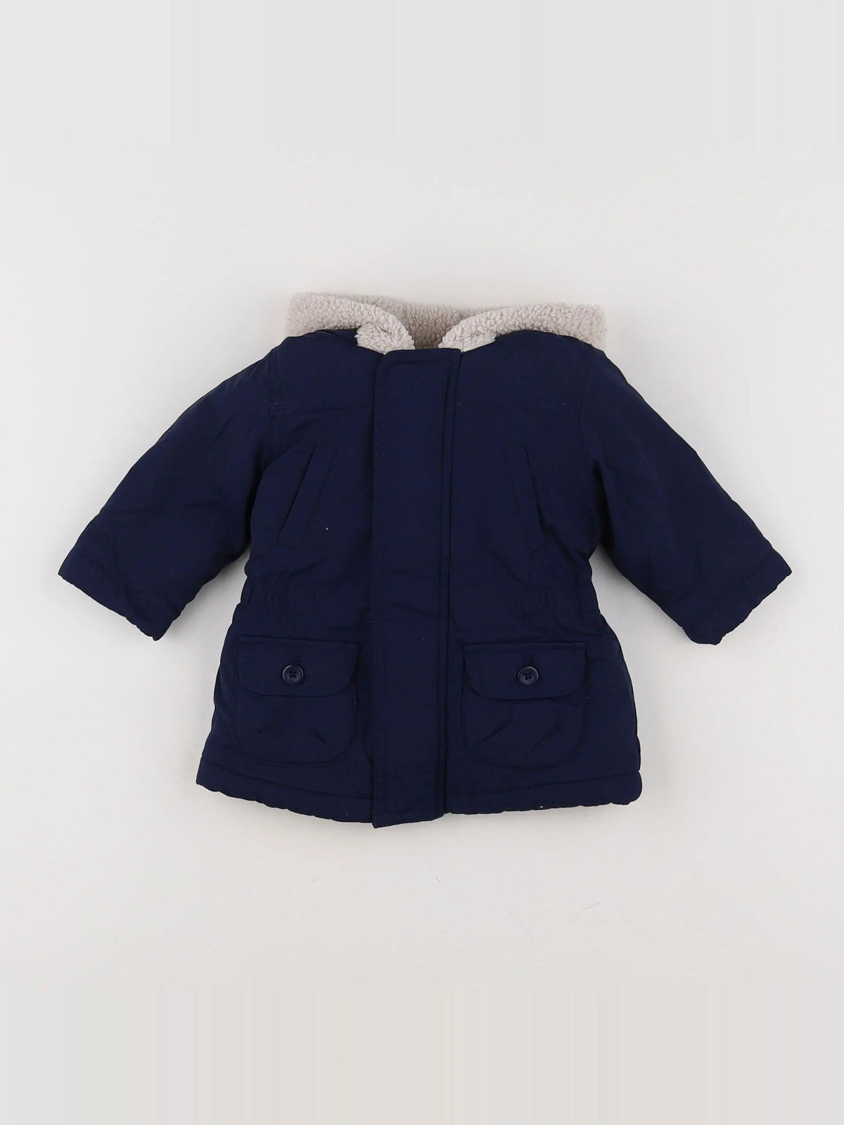 Benetton - parka bleu - 3/6 mois