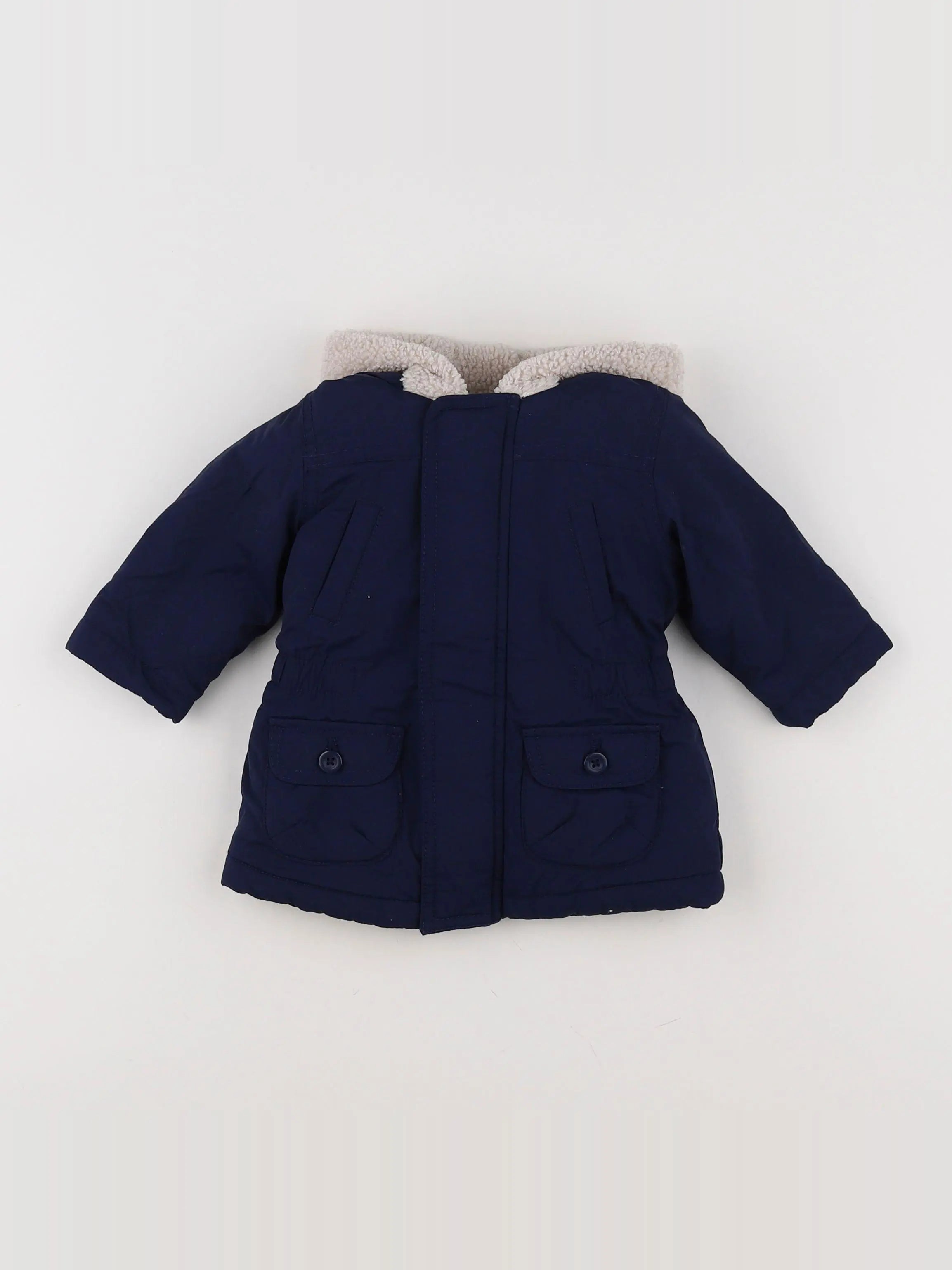Benetton - parka bleu - 3/6 mois