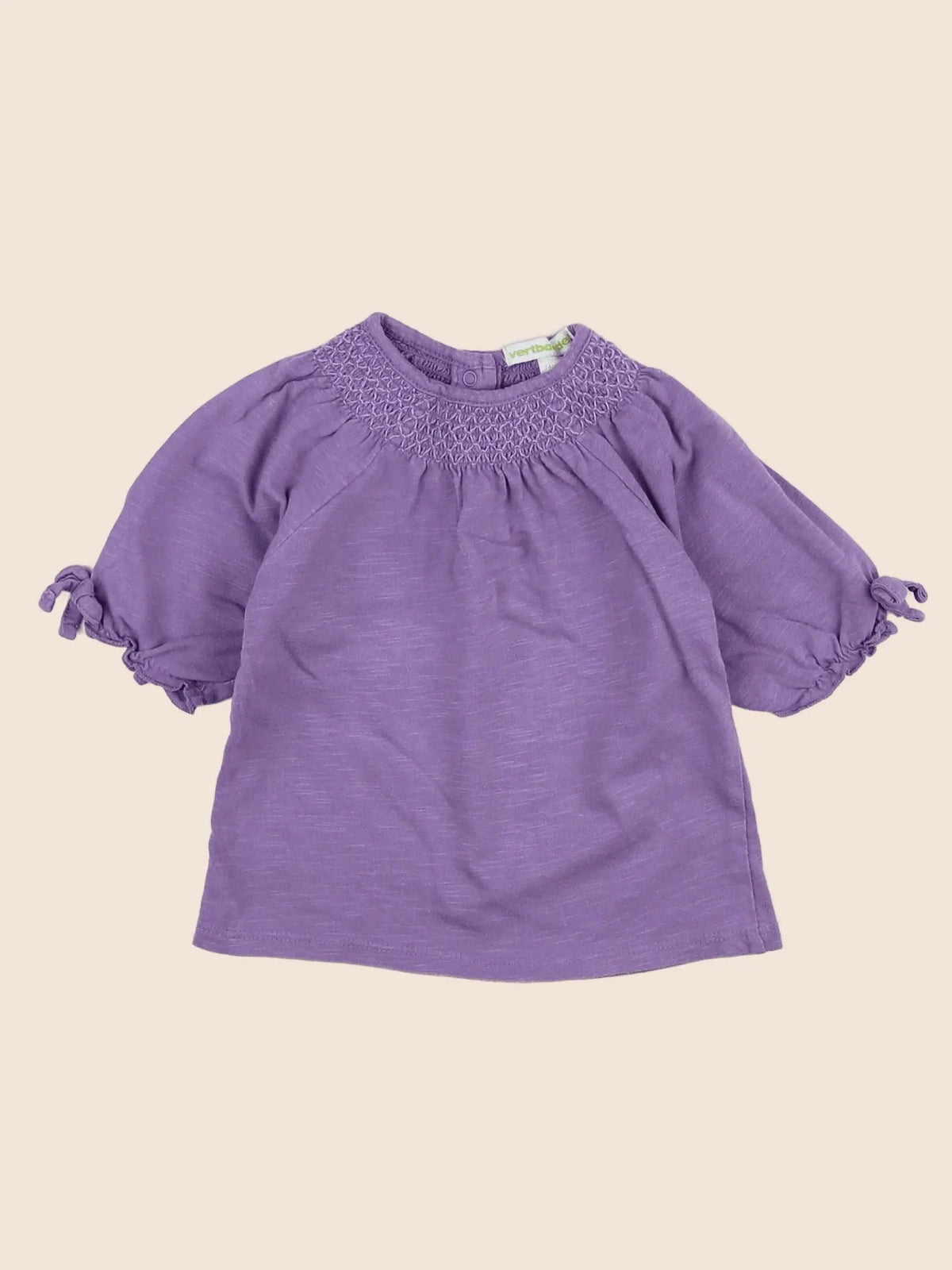 Vertbaudet - tee-shirt violet - 12 mois