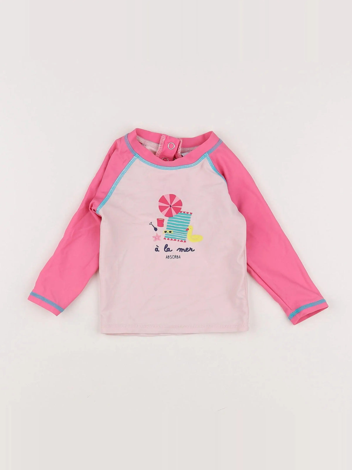 Absorba - tee-shirt de bain rose - 12 mois