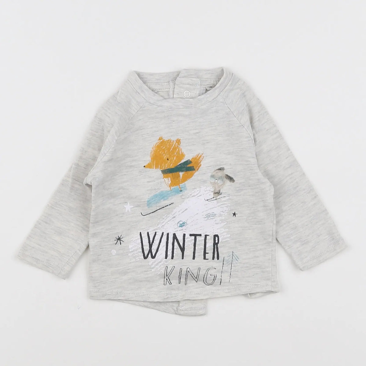 Vertbaudet - tee-shirt gris - 3 mois