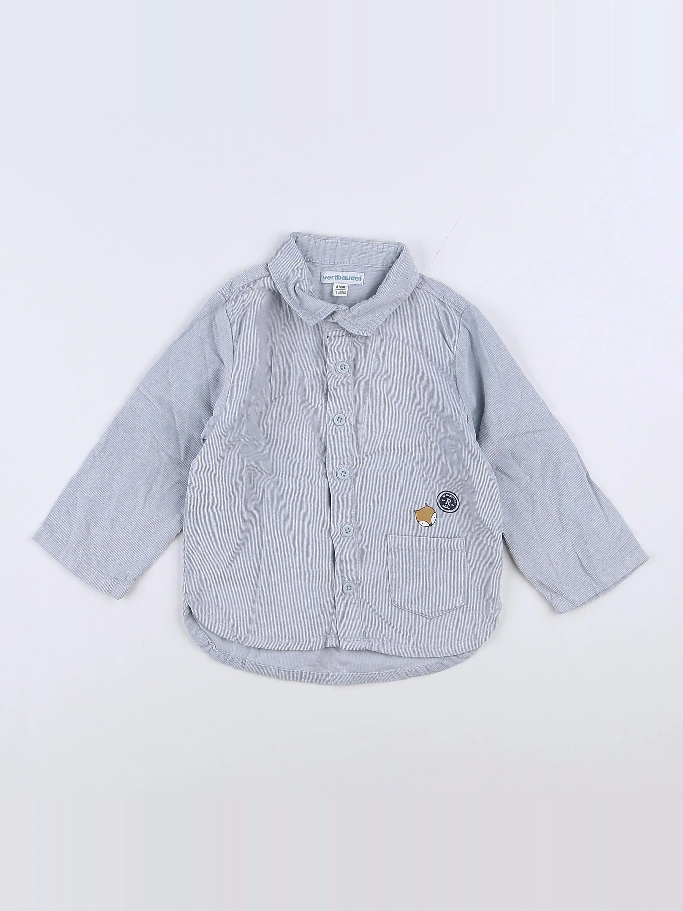 Vertbaudet - chemise bleu - 18 mois