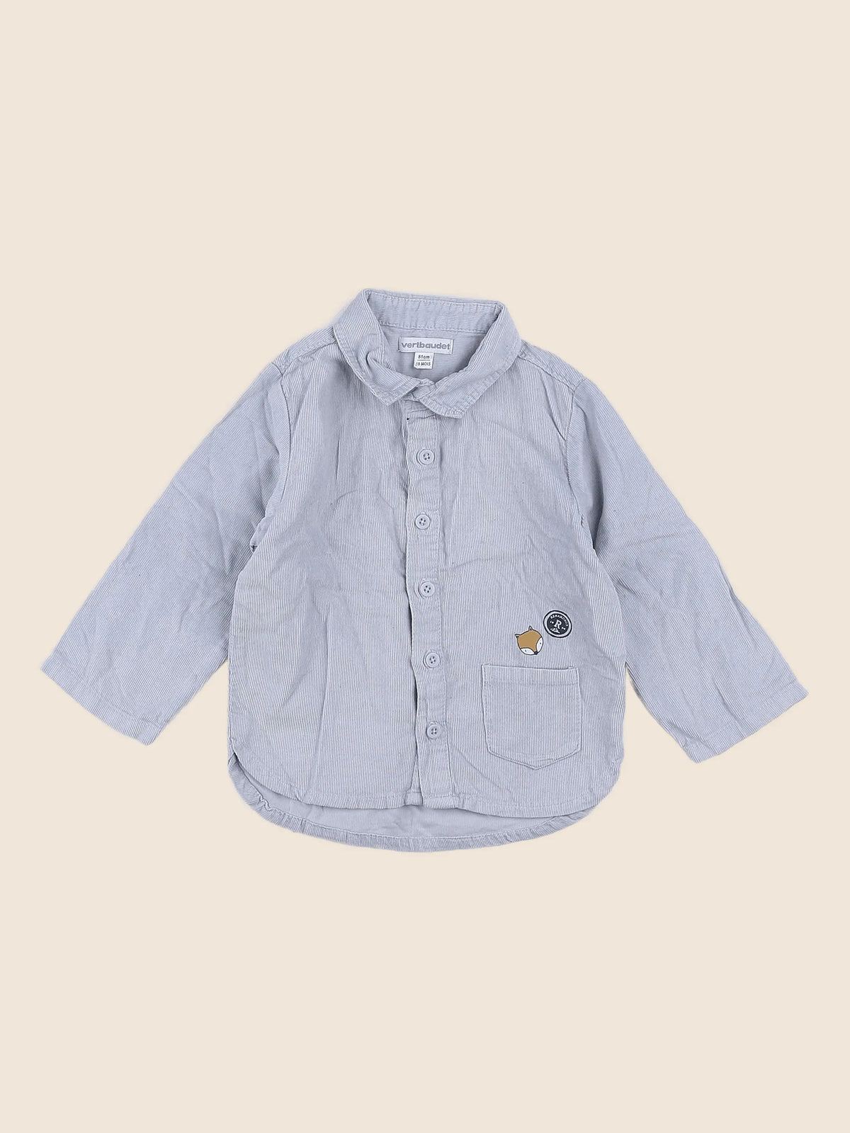 Vertbaudet - chemise bleu - 18 mois