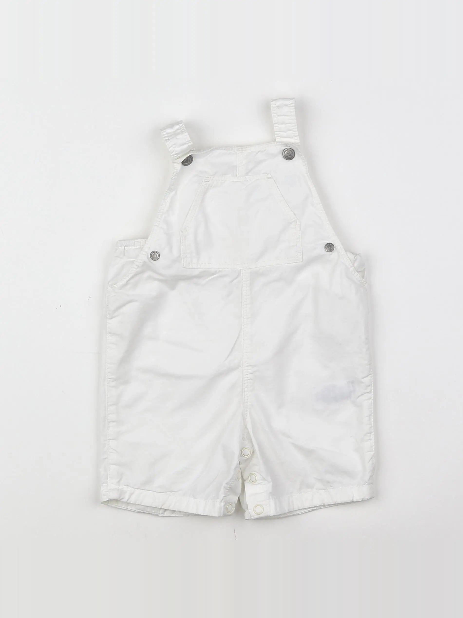 Petit Bateau - salopette blanc - 12 mois