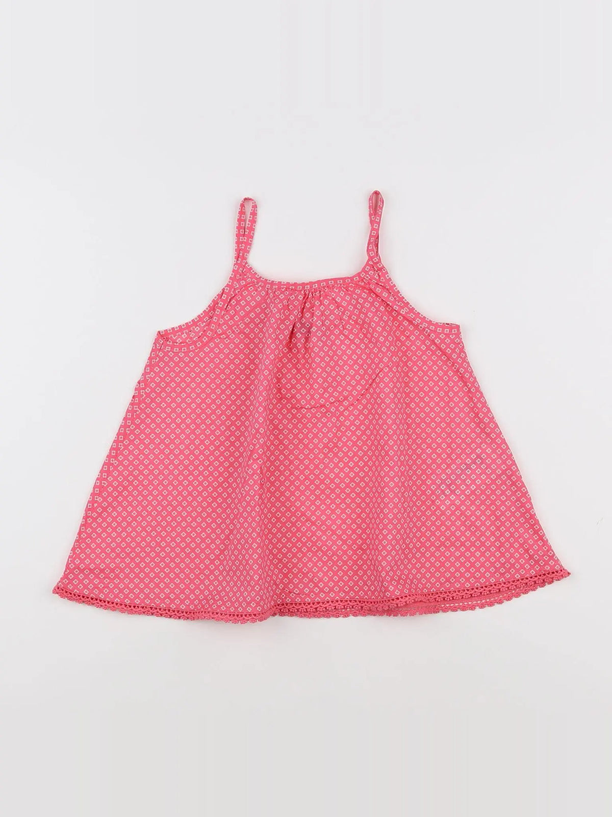 Vertbaudet - blouse rose, blanc - 4 ans