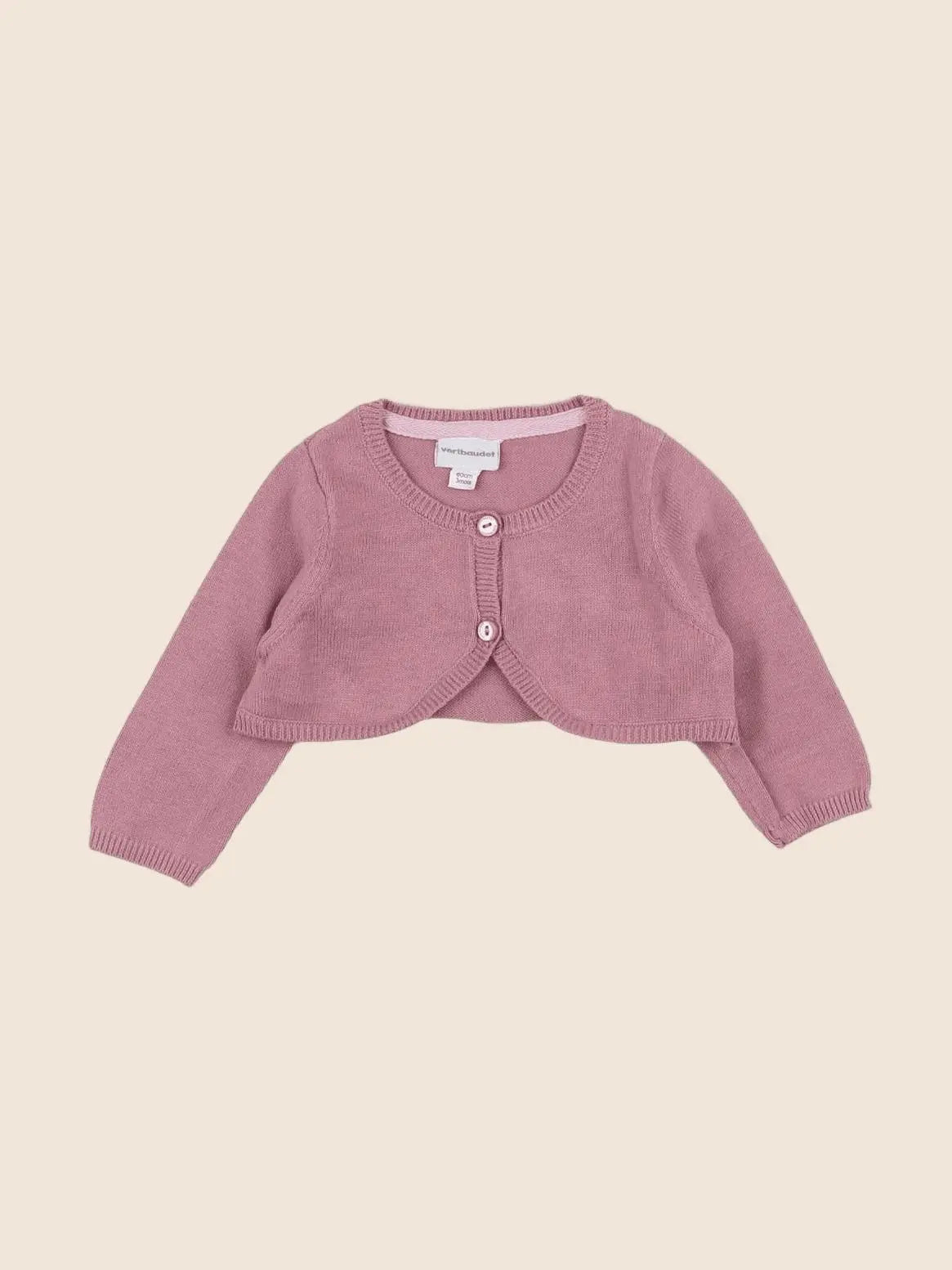 Vertbaudet - gilet rose - 3 mois