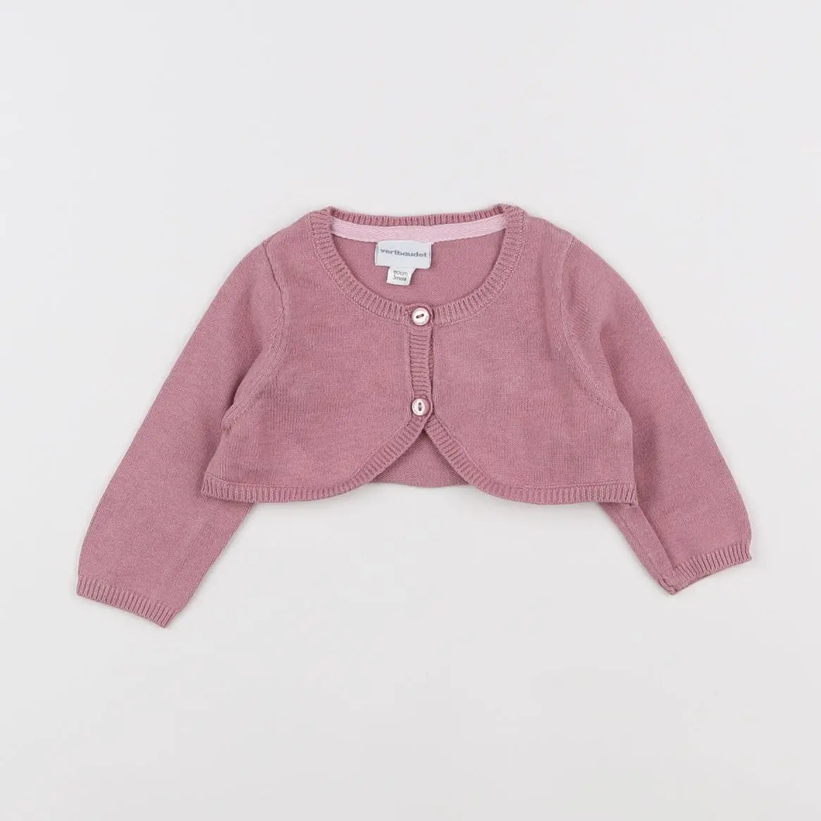Vertbaudet - gilet rose - 3 mois