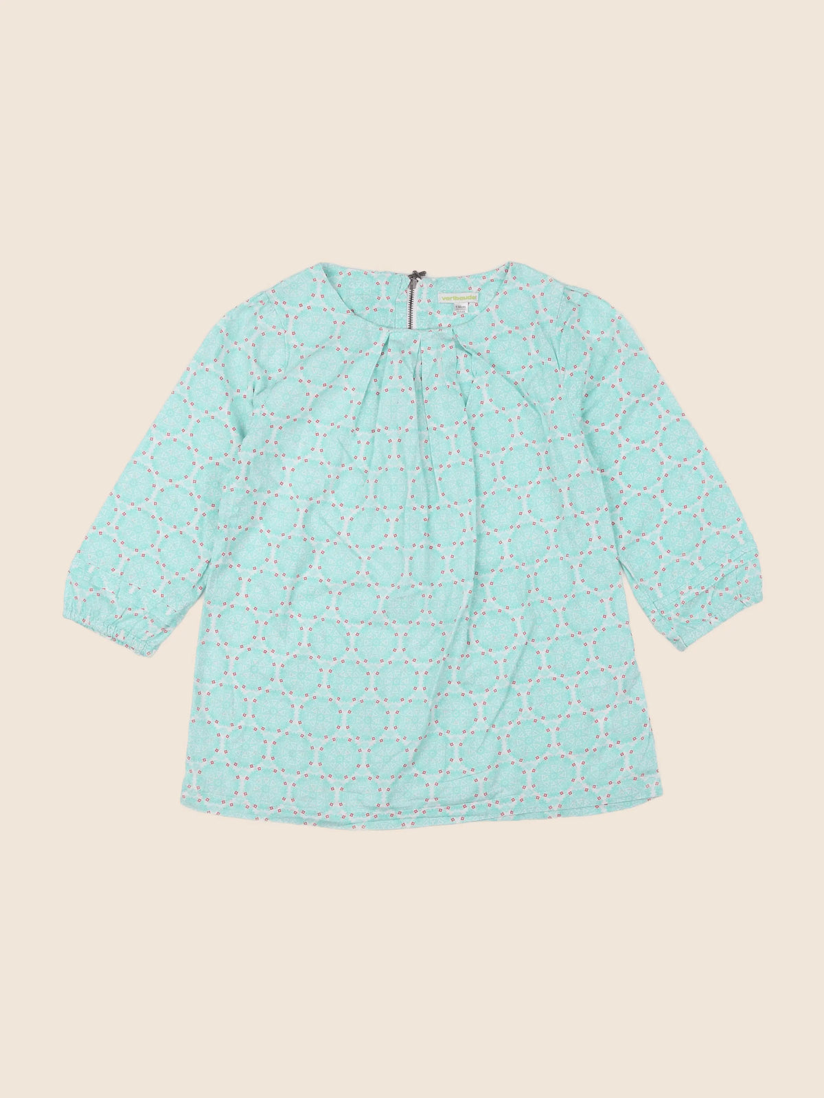 Vertbaudet - blouse rose, gris, vert - 10 ans
