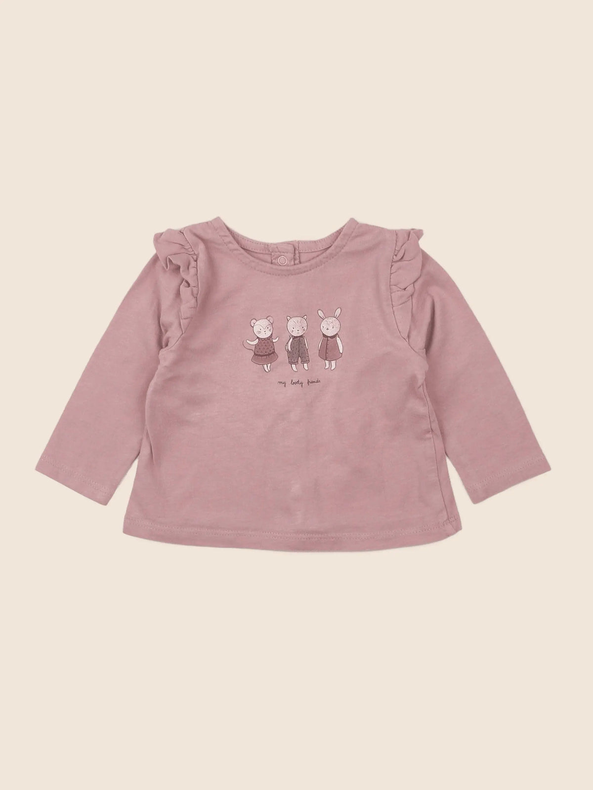 Vertbaudet - tee-shirt rose - 3 mois