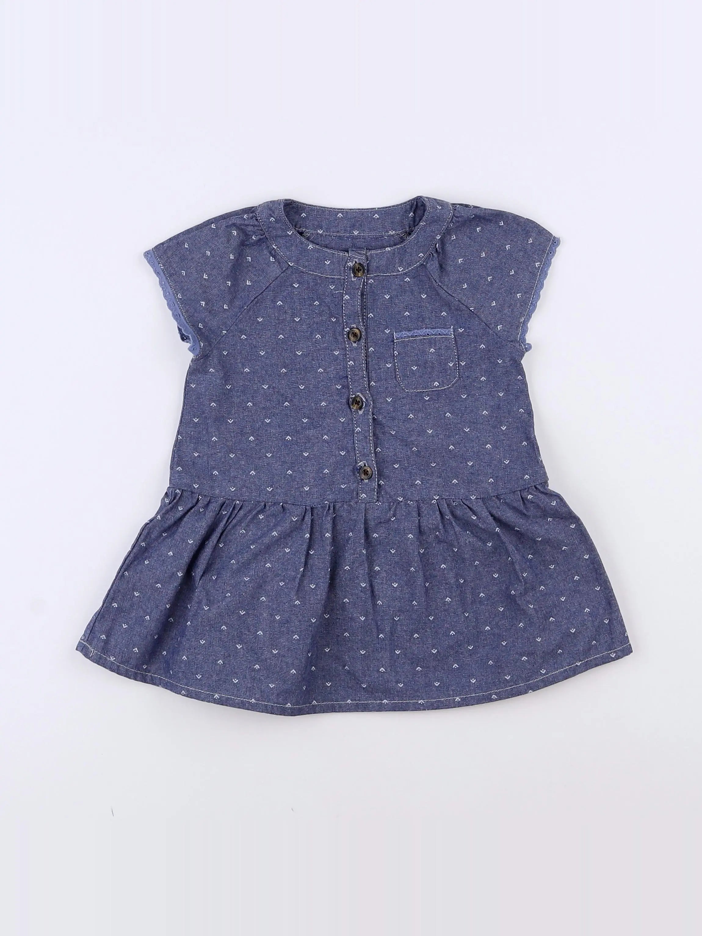 Vertbaudet - robe bleu - 6 mois