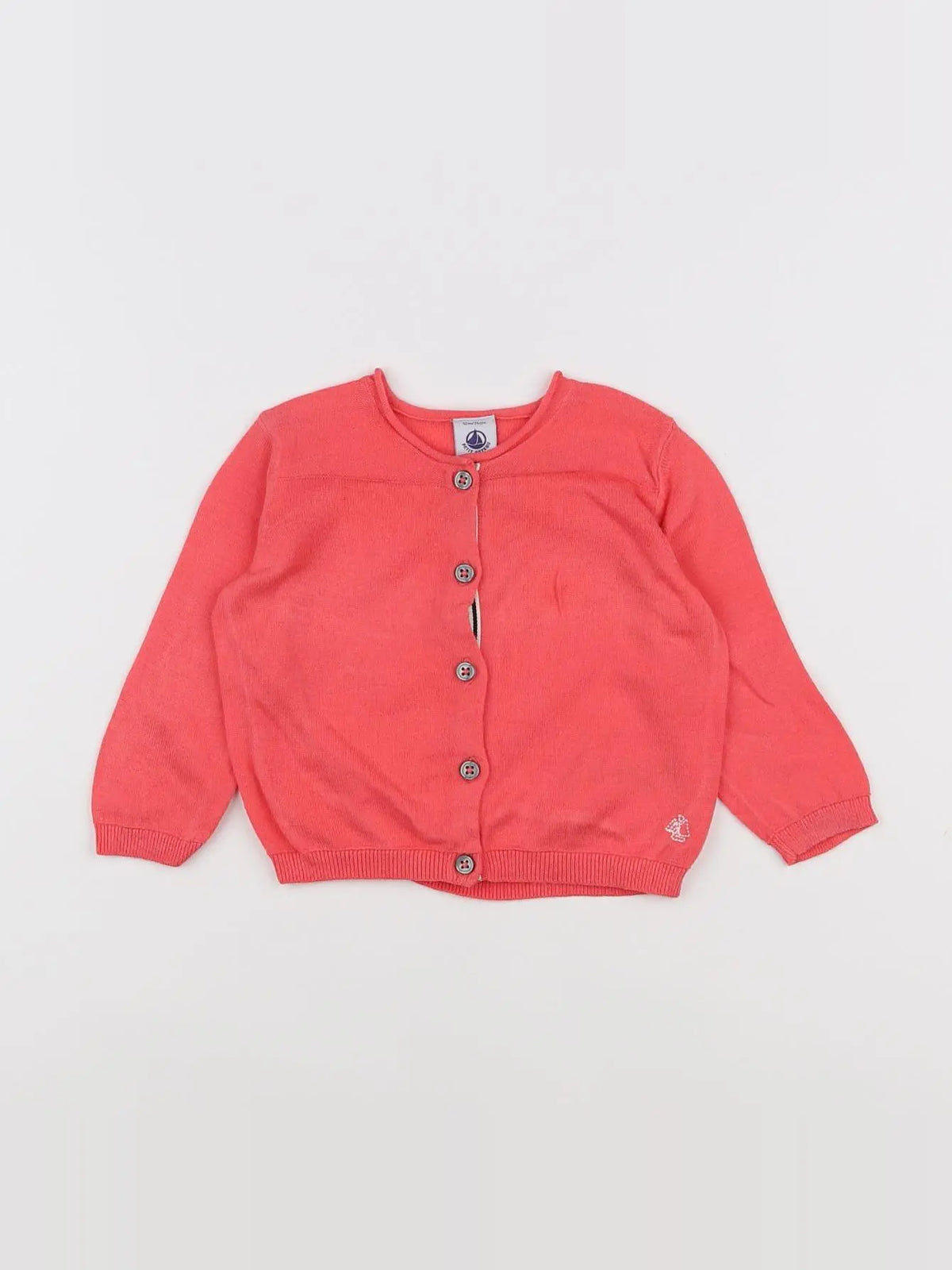 Petit Bateau - gilet rose - 12 mois