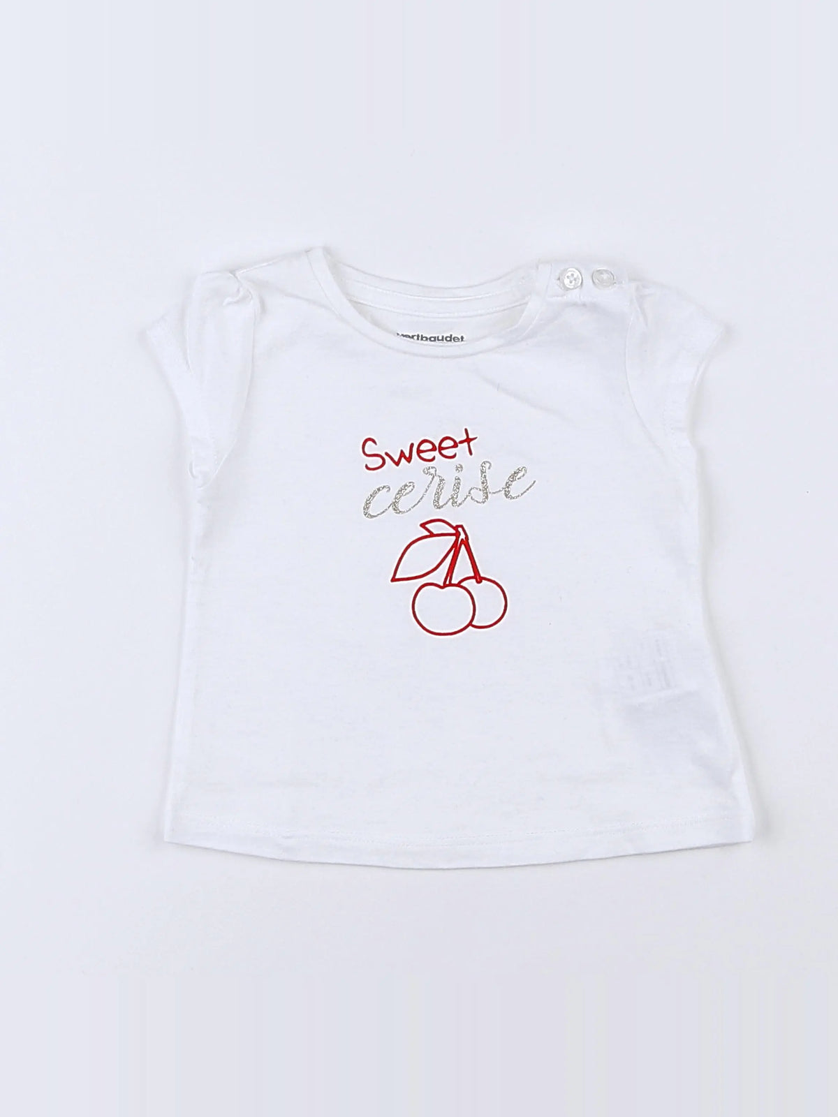 Vertbaudet - tee-shirt blanc - 3 mois