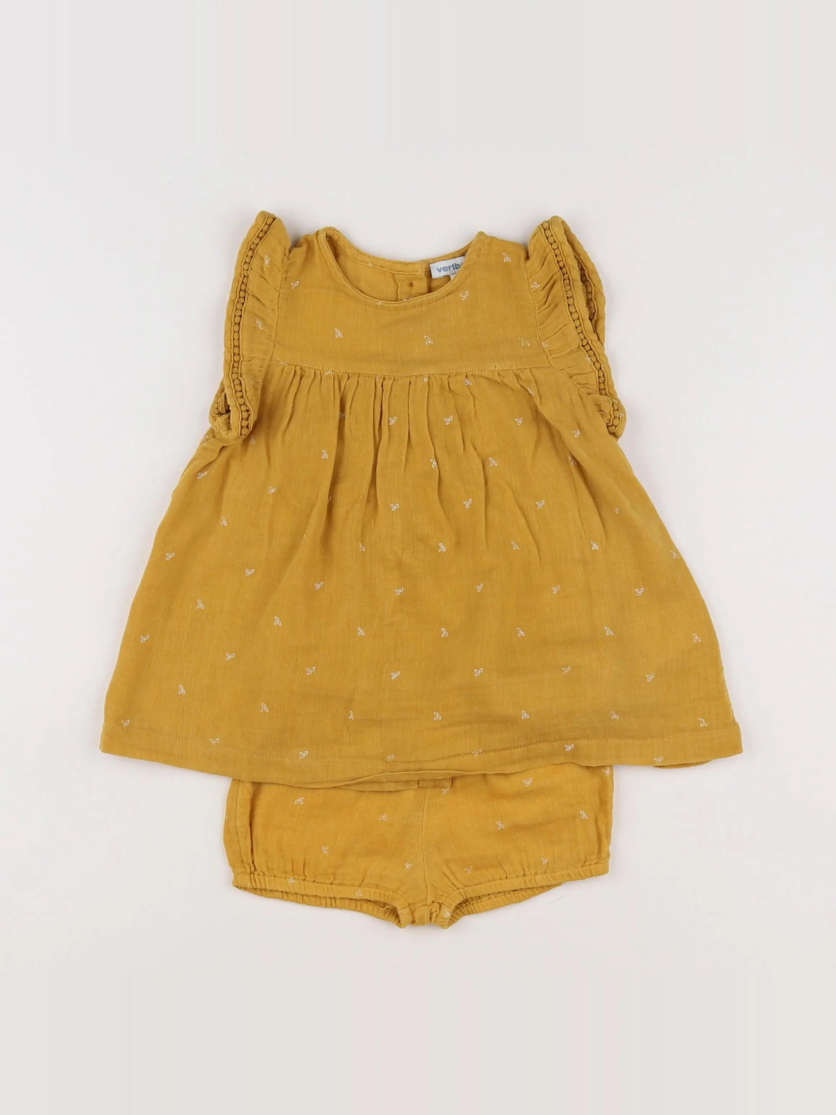 Vertbaudet - robe jaune - 12 mois