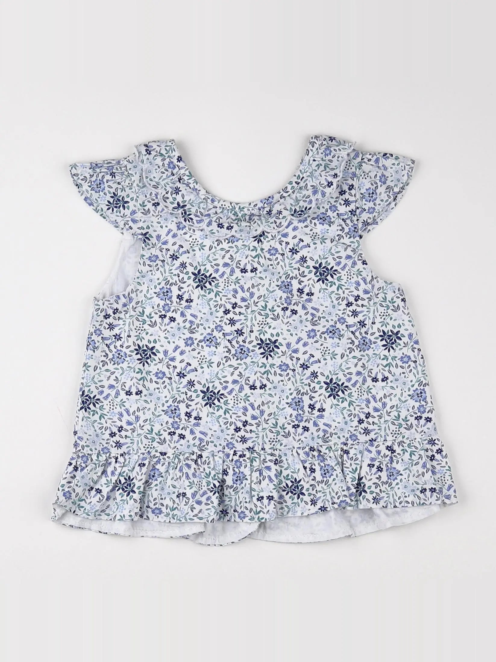 Vertbaudet - blouse blanc, bleu - 18 mois