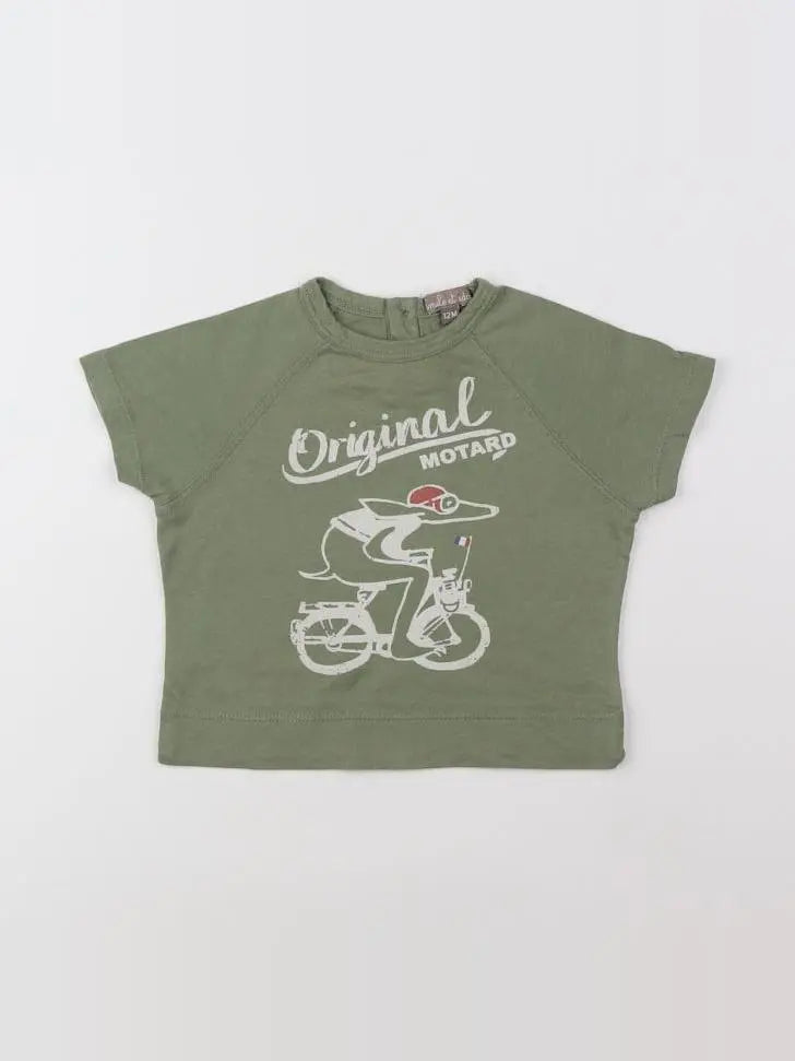 Emile et Ida - tee-shirt vert - 12 mois