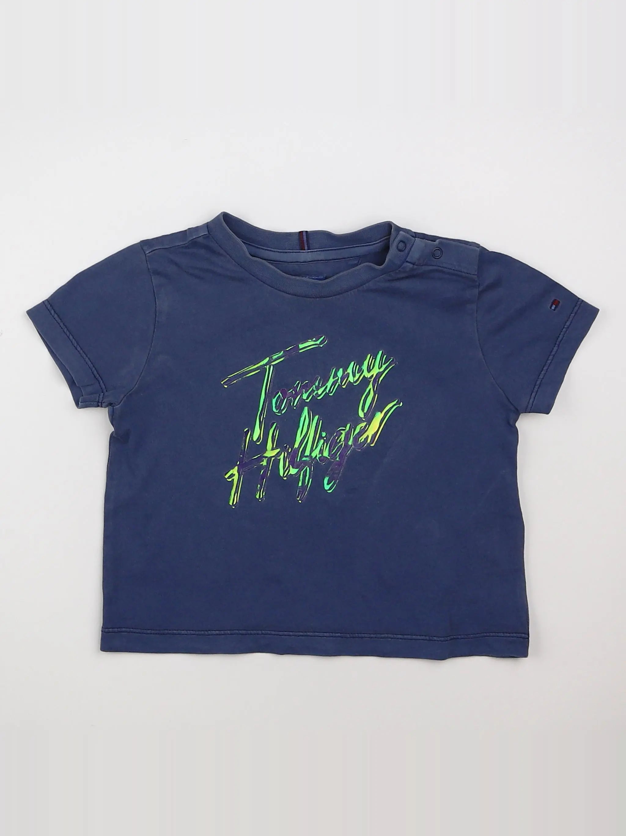 Tommy Hilfiger - tee-shirt bleu - 6/9 mois