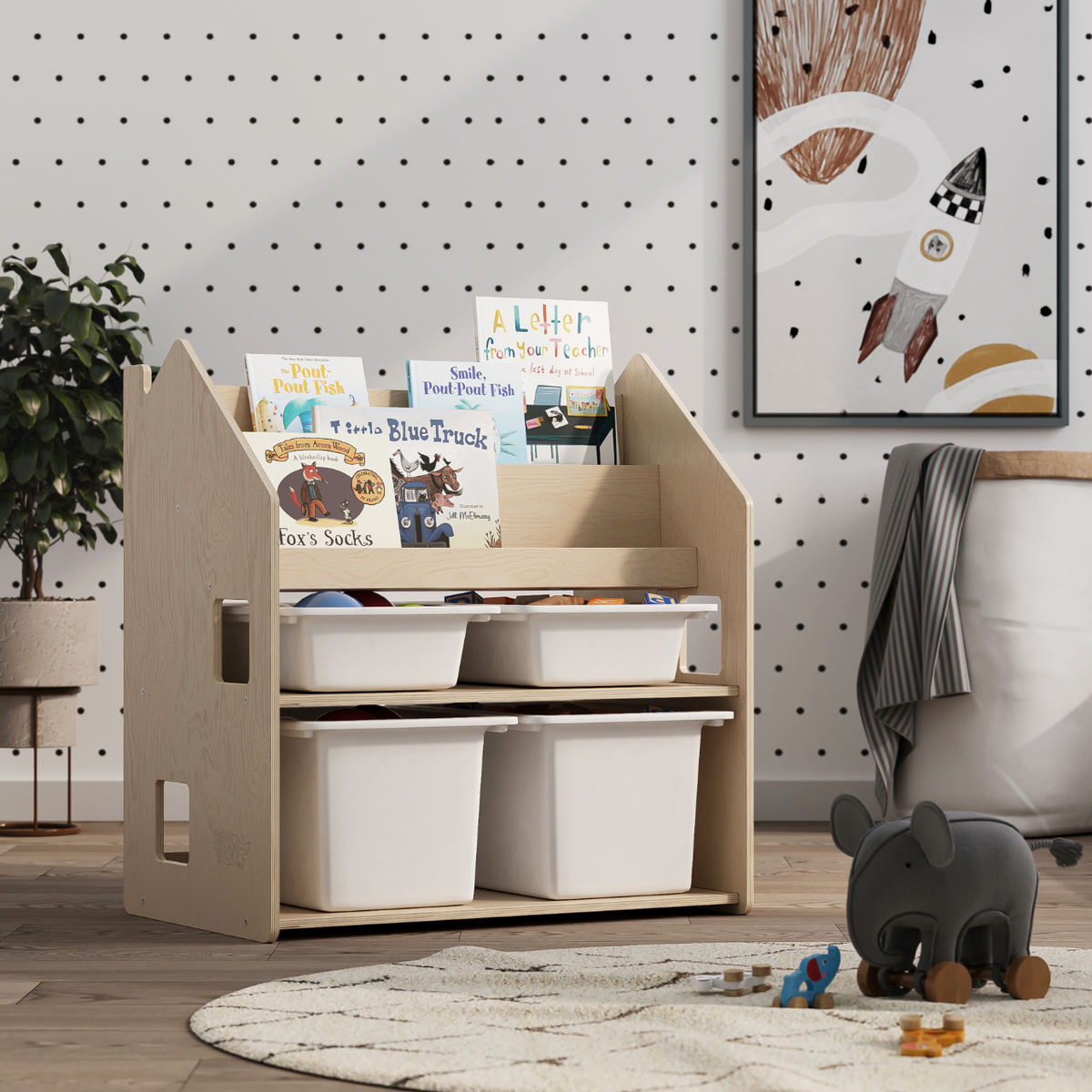 Étagère Montessori 2 en 1 polyvalente