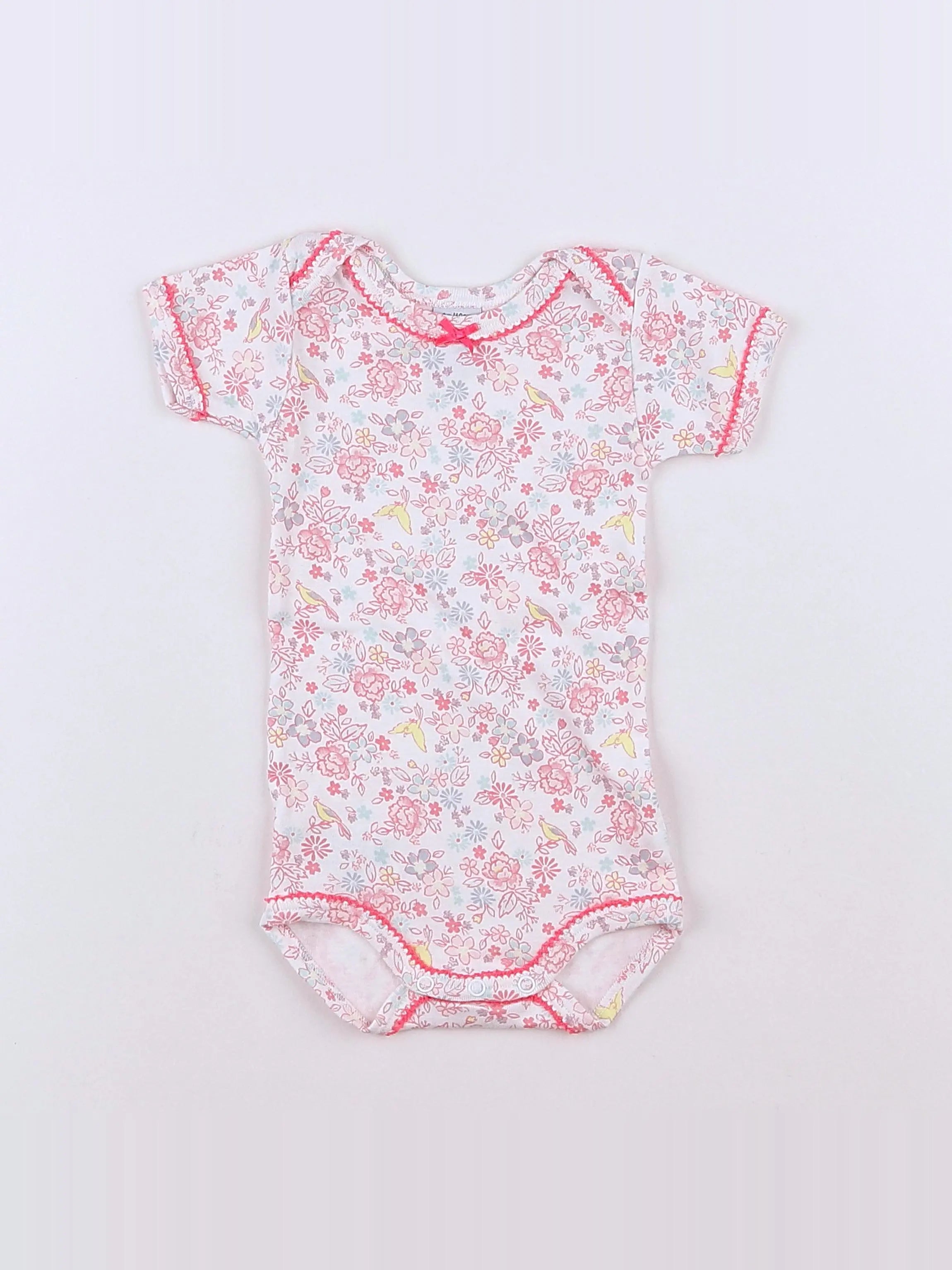 Petit Bateau - body rose - 3 mois