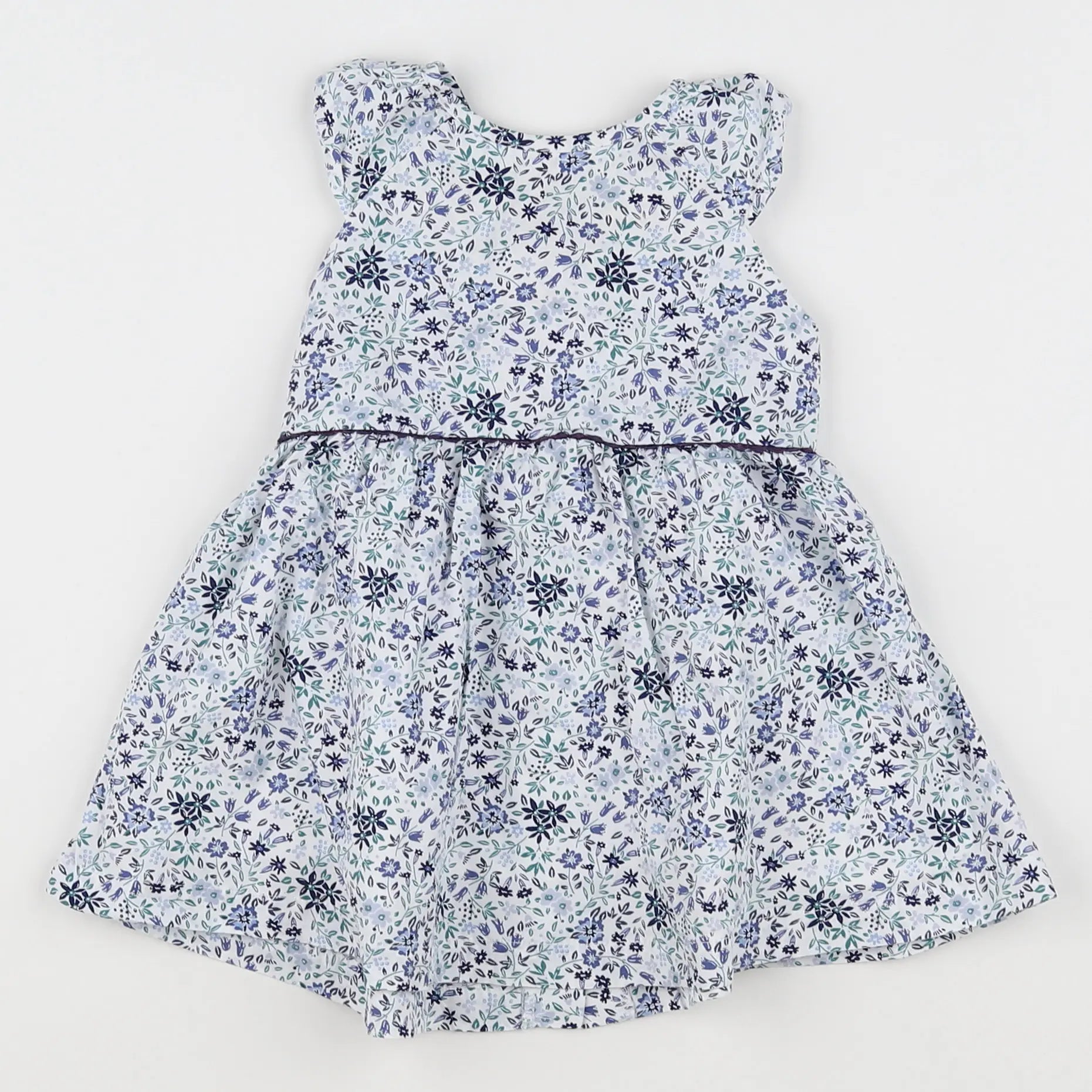 Vertbaudet - robe bleu - 12 mois