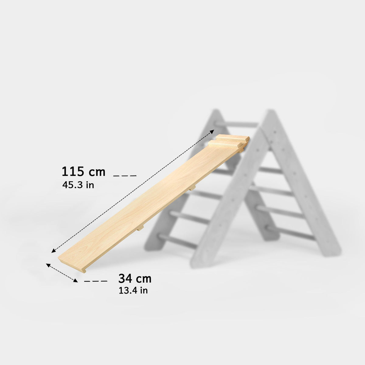 Ensemble - Triangle de Pikler + un grand toboggan à double face + bascule d’équilibre